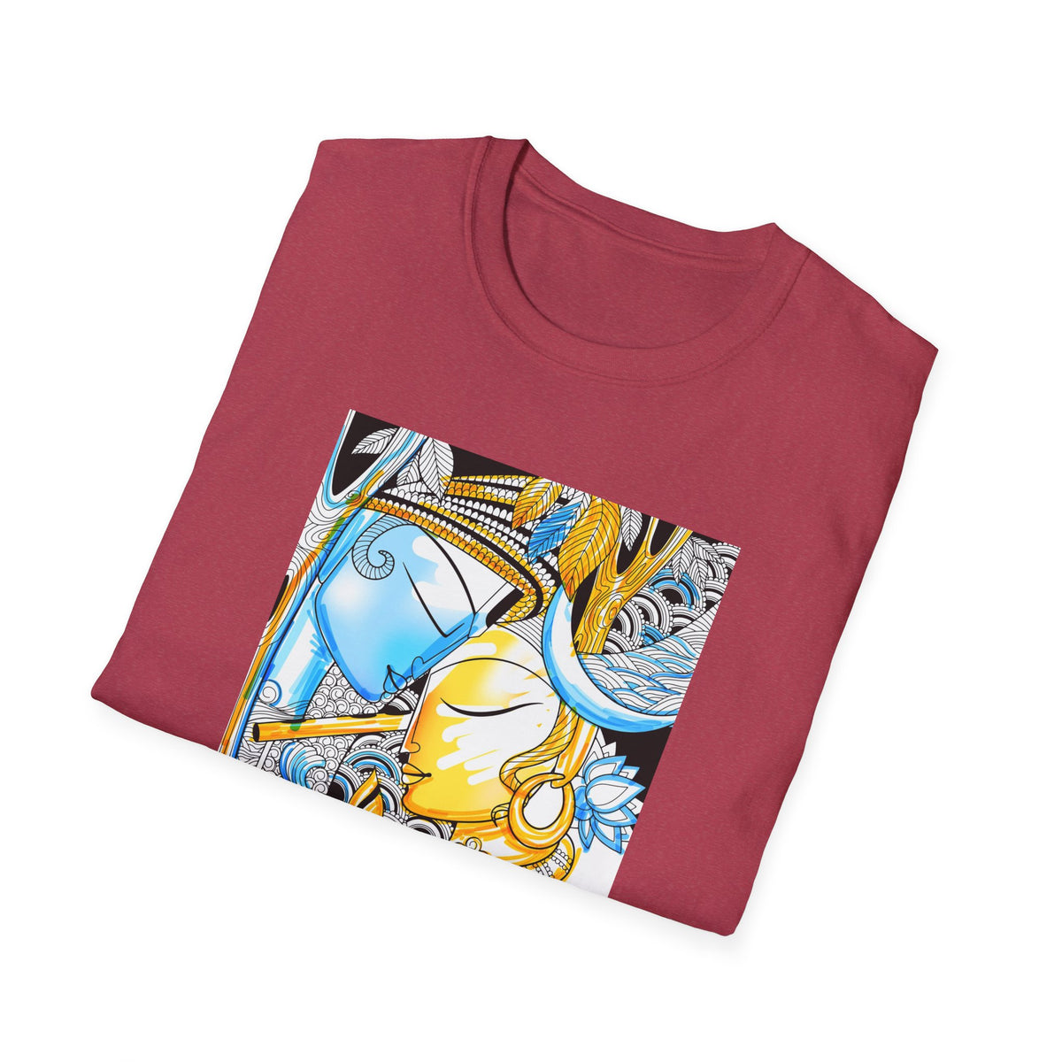 Radha Krishna Unisex T-Shirt, Spiritual Tee, Hindu Deity Shirt, Religious Gift, Meditation Top - Ira World Art LLC
