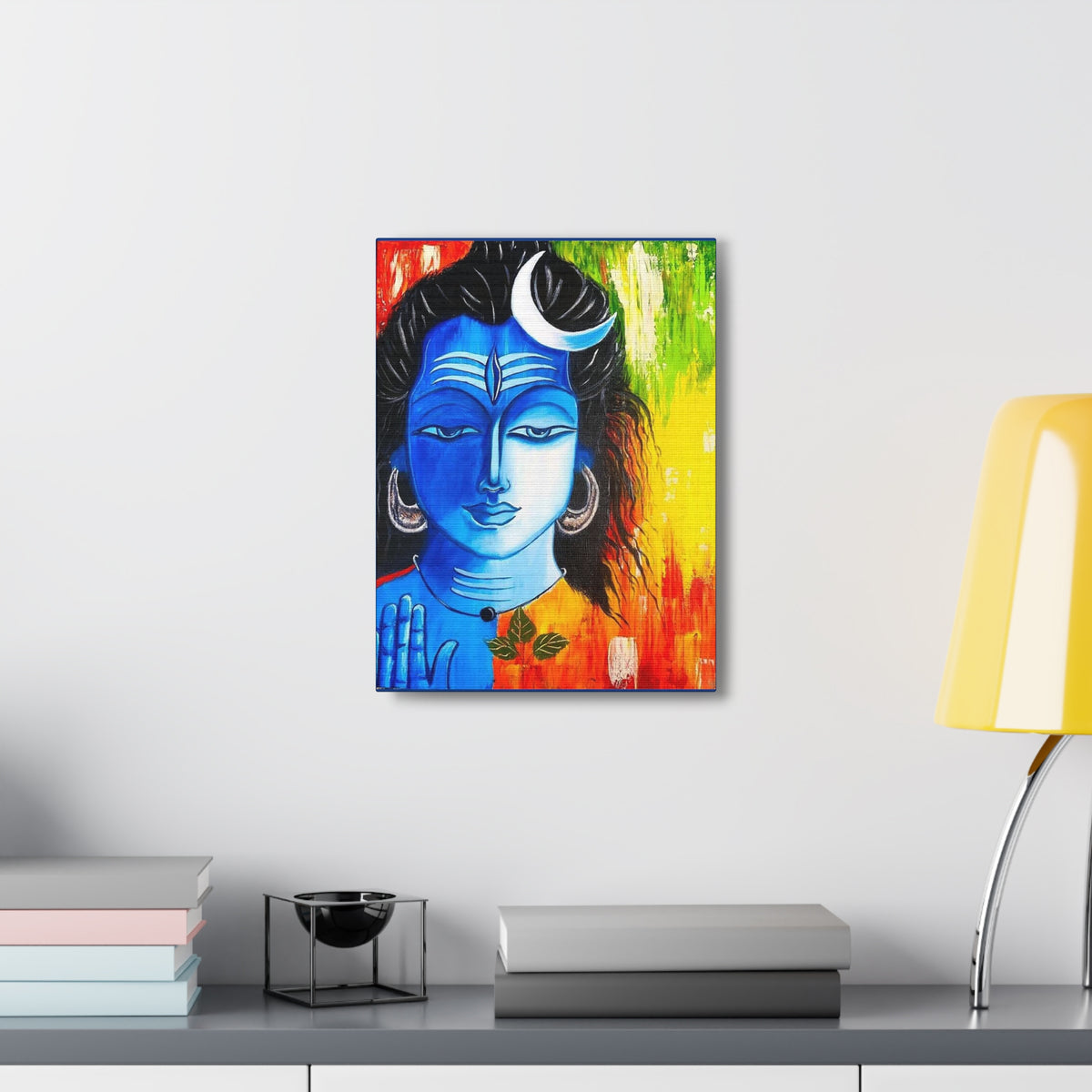 Divine Reverie: Lord Shiva Acrylic Painting on Canvas Print - Ira World Art LLC