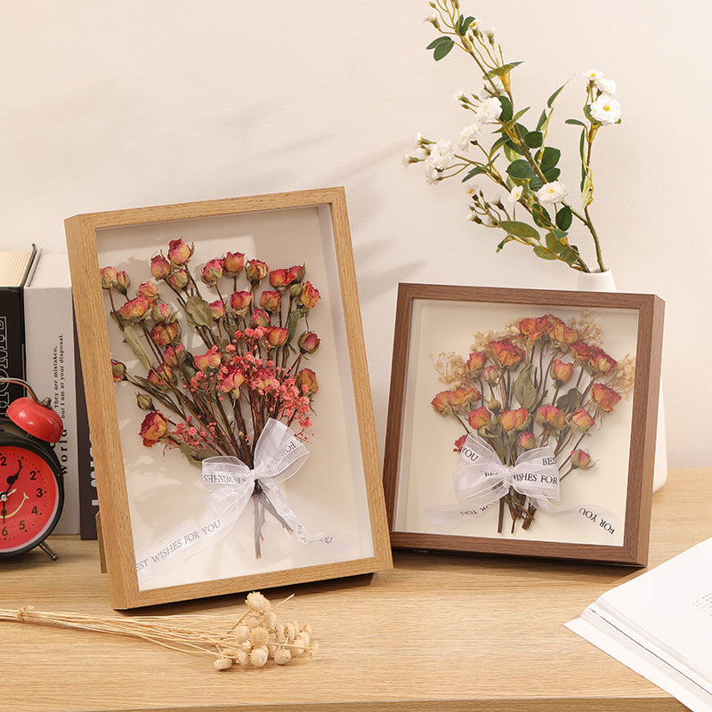 Hollow Dried Flower Photo Frame Diy Table Decoration Preserved Fresh Flower Storage Three-dimensional Handmade - Ira World Art LLC