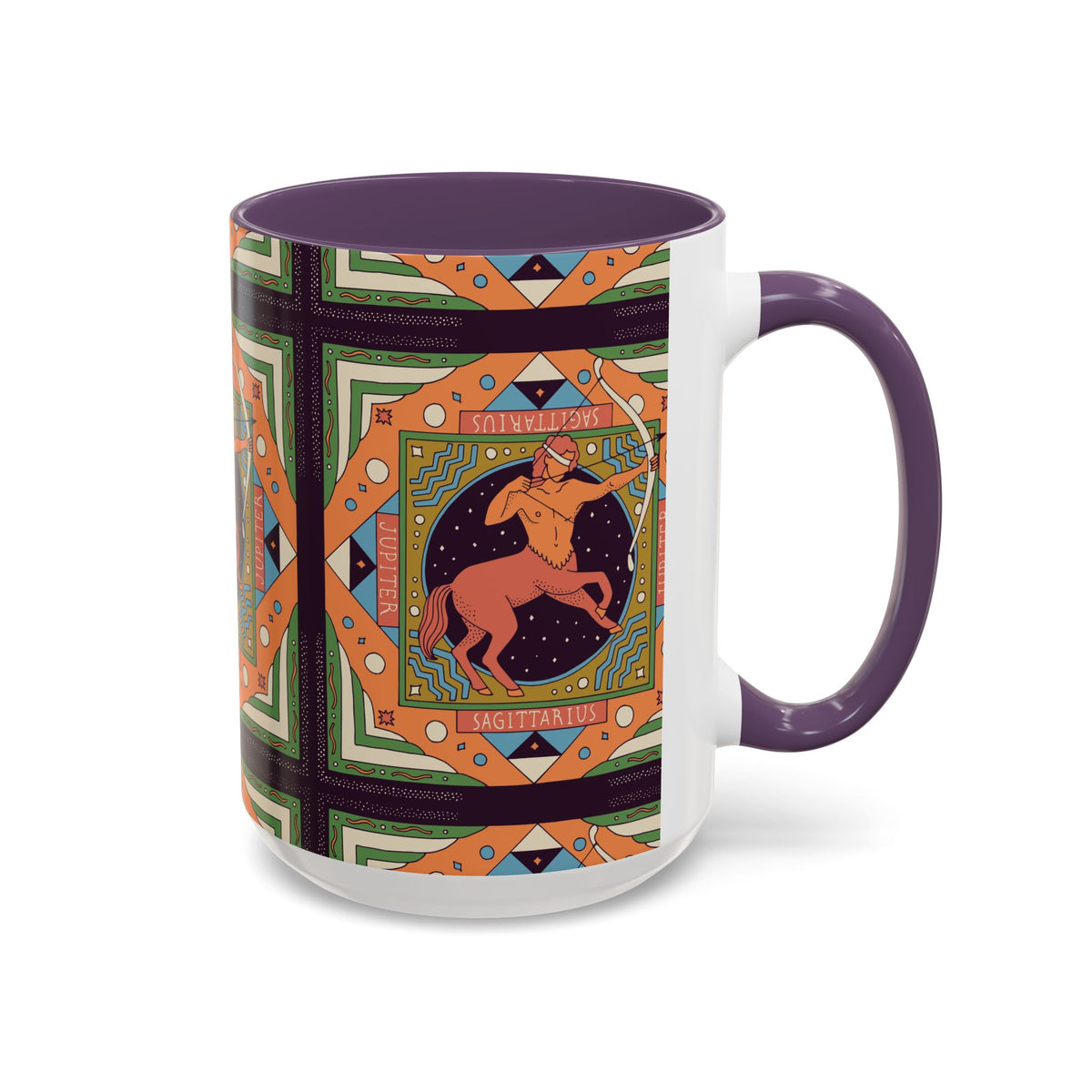 Sagittarius Custom Coffee Mug, Vibrant 11oz & 15oz Unique Printed Design - Ira World Art LLC
