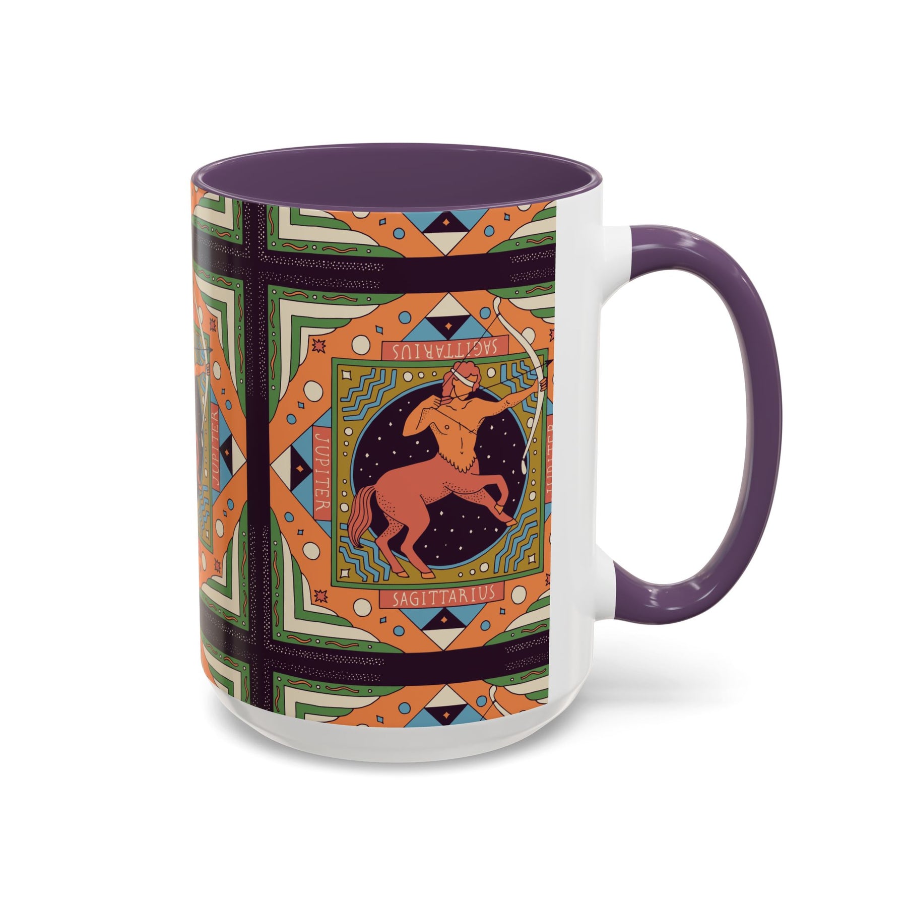 Sagittarius Custom Coffee Mug, Vibrant 11oz & 15oz Unique Printed Design - Ira World Art LLC