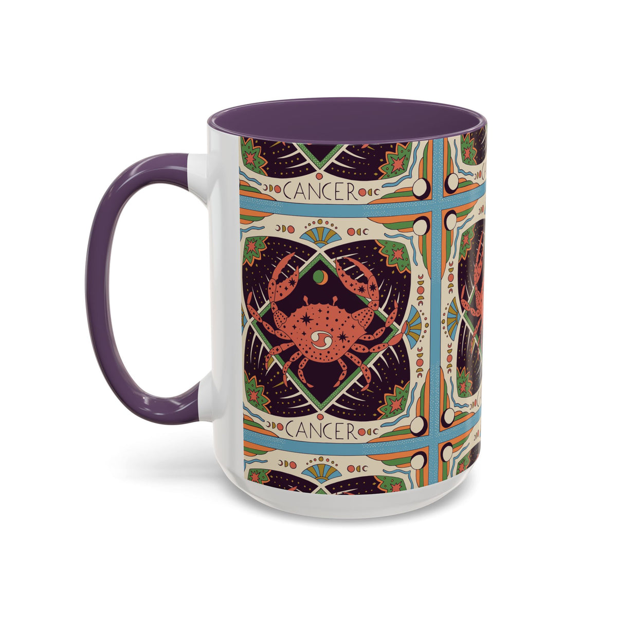 Colorful Capricorn Ceramic Mug, Custom 11oz & 15oz Zodiac Coffee Cup - Ira World Art LLC
