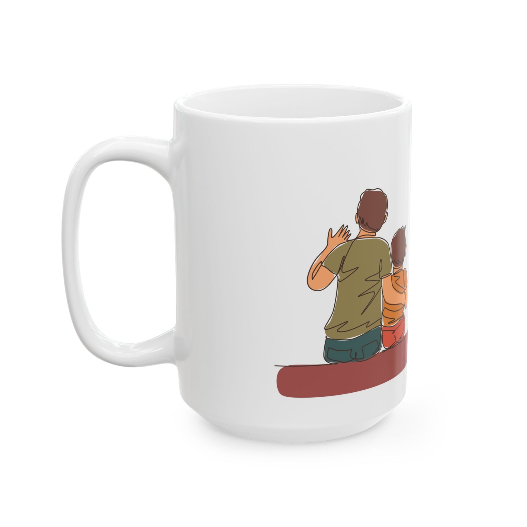 Colorful Ceramic Mug for Dad, 15oz Watercolor Gift for Father’s Day - Ira World Art LLC