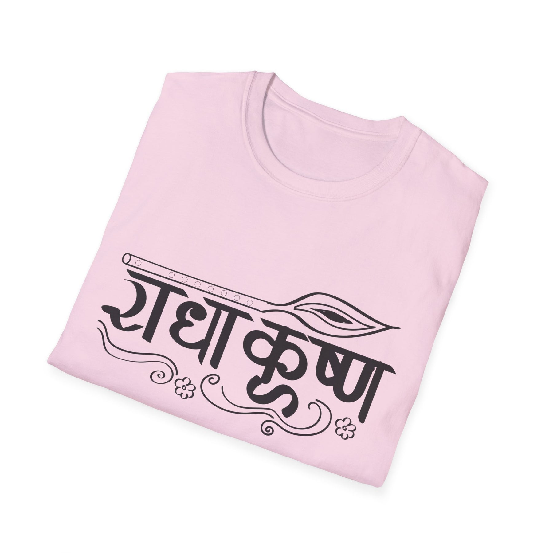 Radha Krishna Unisex T-Shirt, Hindu Deity Tee, Spiritual Printed Shirt, Yoga Apparel, Boho Top, Festival Clothing - Ira World Art LLC