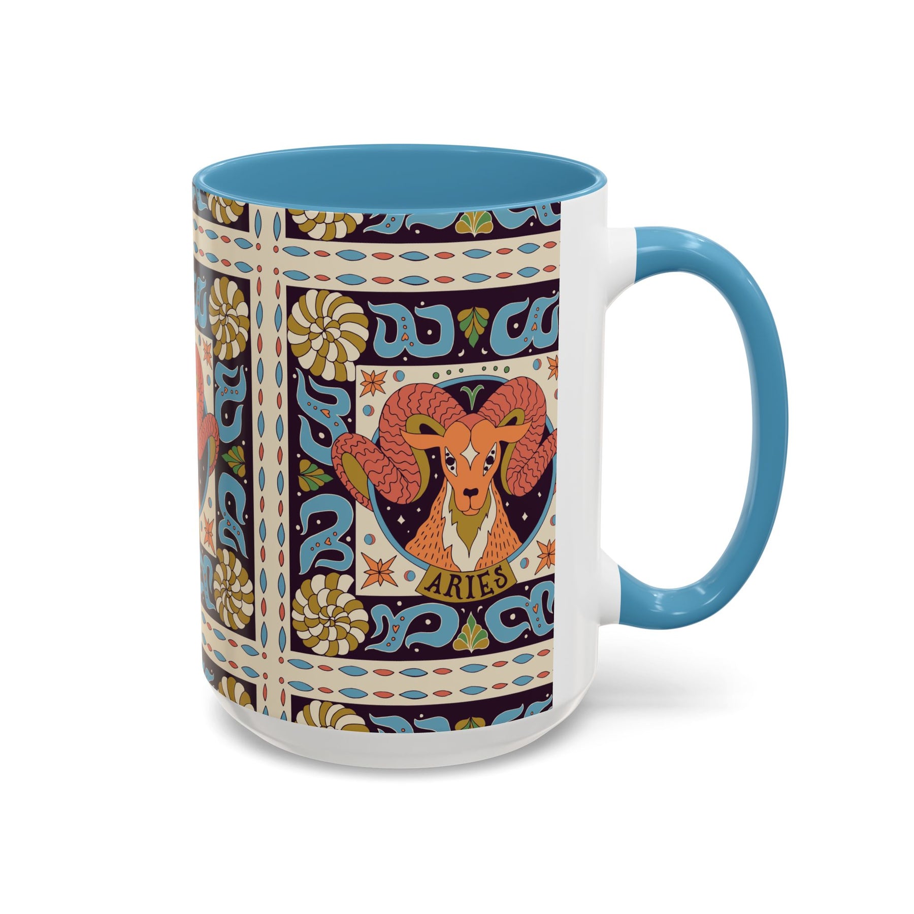 Colorful Capricorn Coffee Mug, Custom Ceramic 11oz & 15oz Zodiac Design - Ira World Art LLC