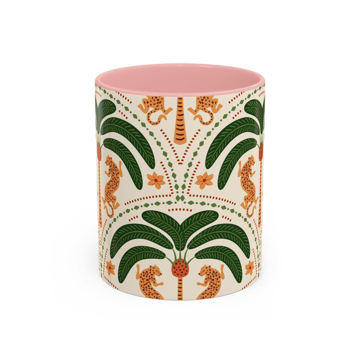 Tropical Ceramic Coffee Mug with Colorful Floral Design, 11oz & 15oz - Ira World Art LLC