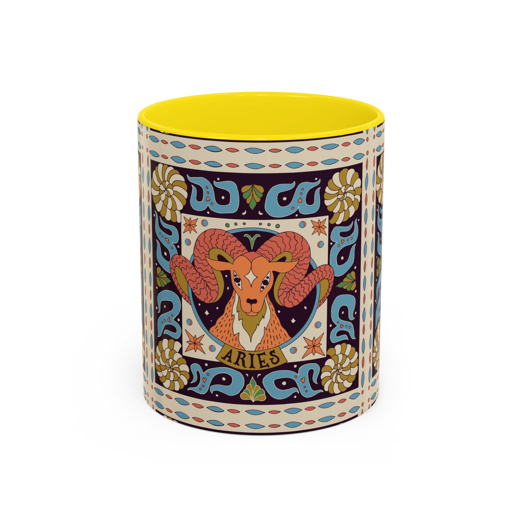 Colorful Capricorn Coffee Mug, Custom Ceramic 11oz & 15oz Zodiac Design - Ira World Art LLC