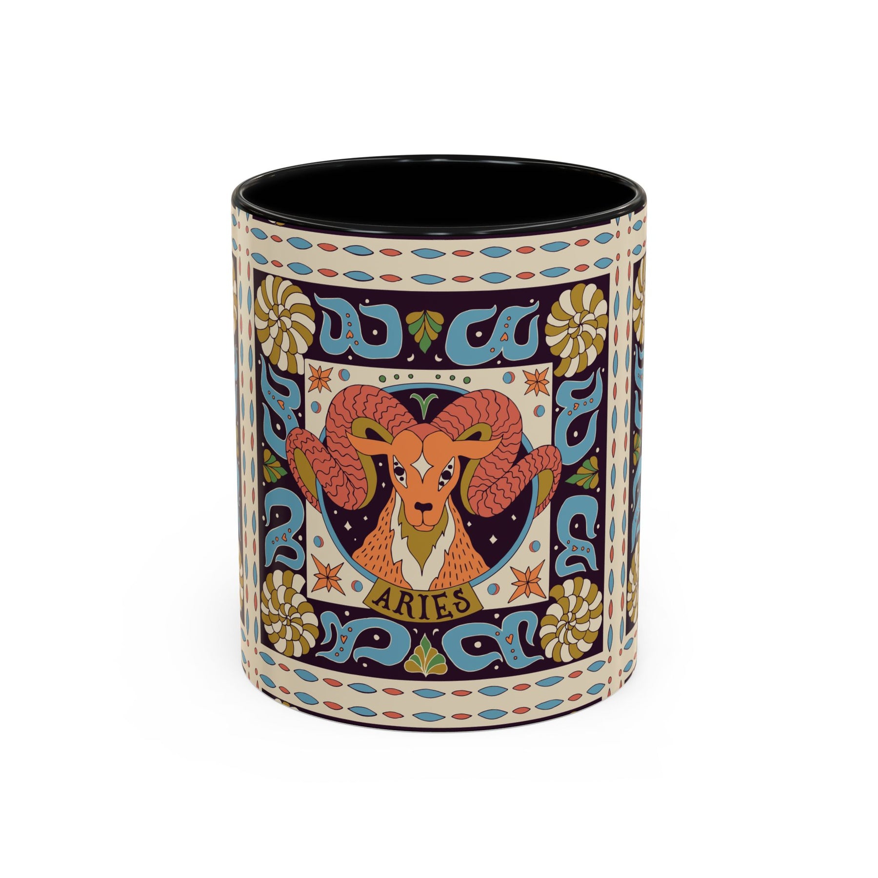 Colorful Capricorn Coffee Mug, Custom Ceramic 11oz & 15oz Zodiac Design - Ira World Art LLC