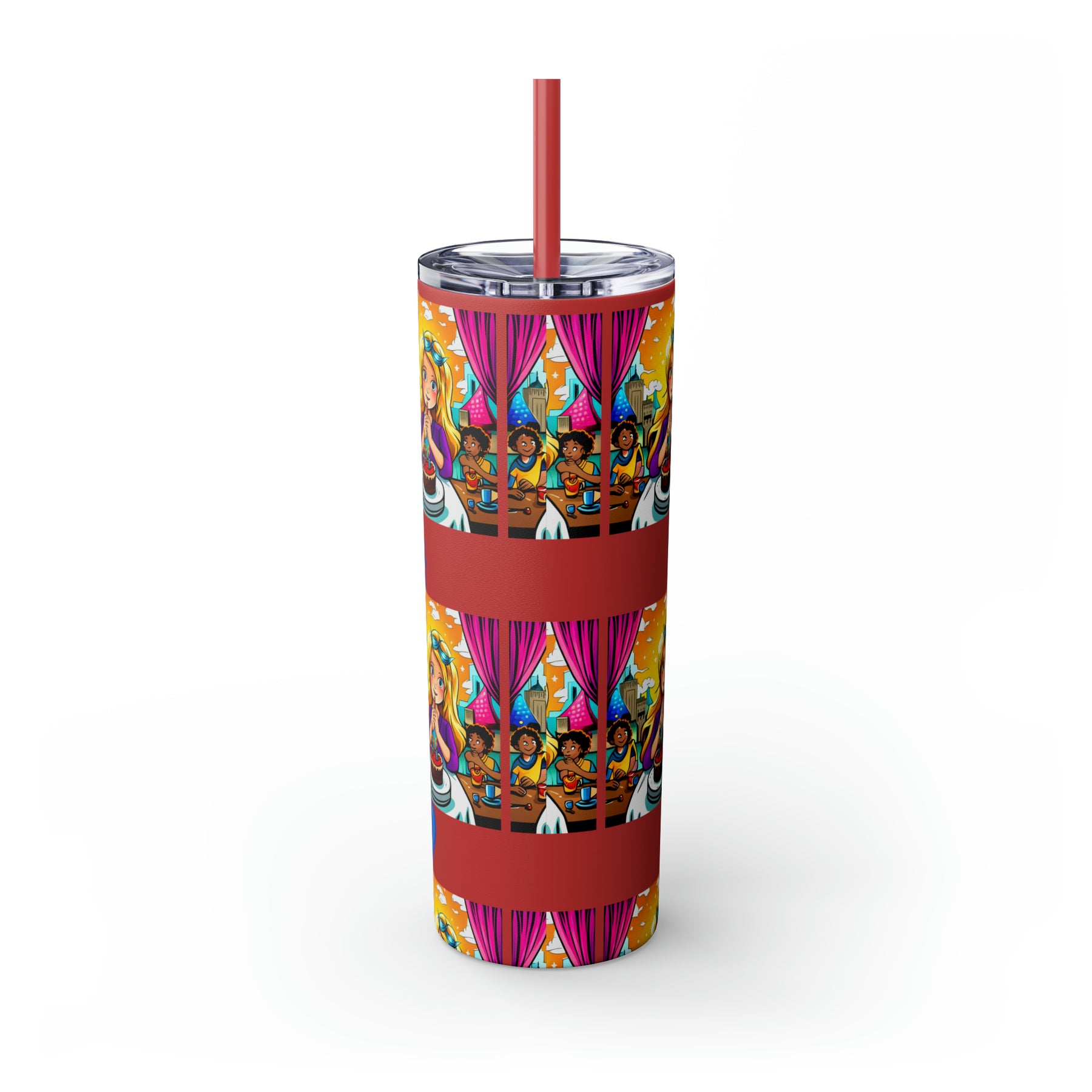 Stylish 20oz Birthday Skinny Tumbler with Straw – Celebrate in Sip-worthy Fashion!" - Ira World Art LLC