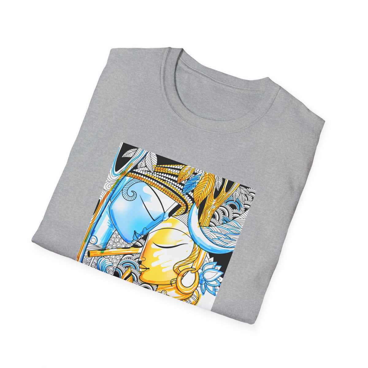 Radha Krishna Unisex T-Shirt, Spiritual Tee, Hindu Deity Shirt, Religious Gift, Meditation Top - Ira World Art LLC