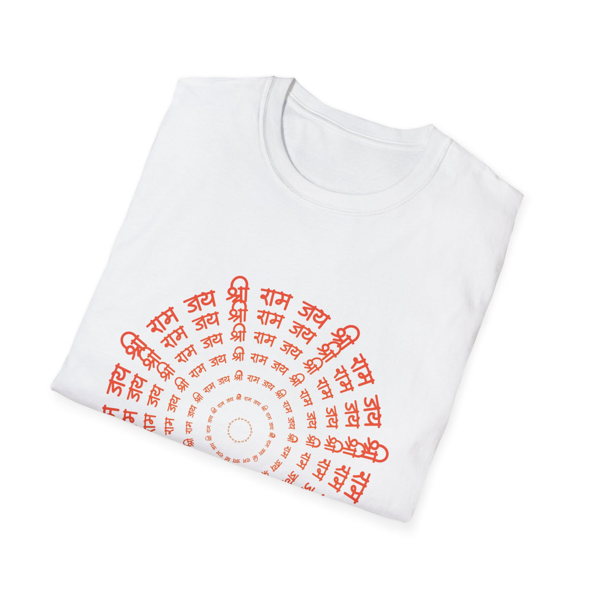 Ram Mantra Unisex Softstyle T-Shirt - Spiritual Mantra Text Tee, Yoga Meditation Shirt, Positive Vibes Graphic Tee, Sanskrit Om Symbol Tee, - Ira World Art LLC