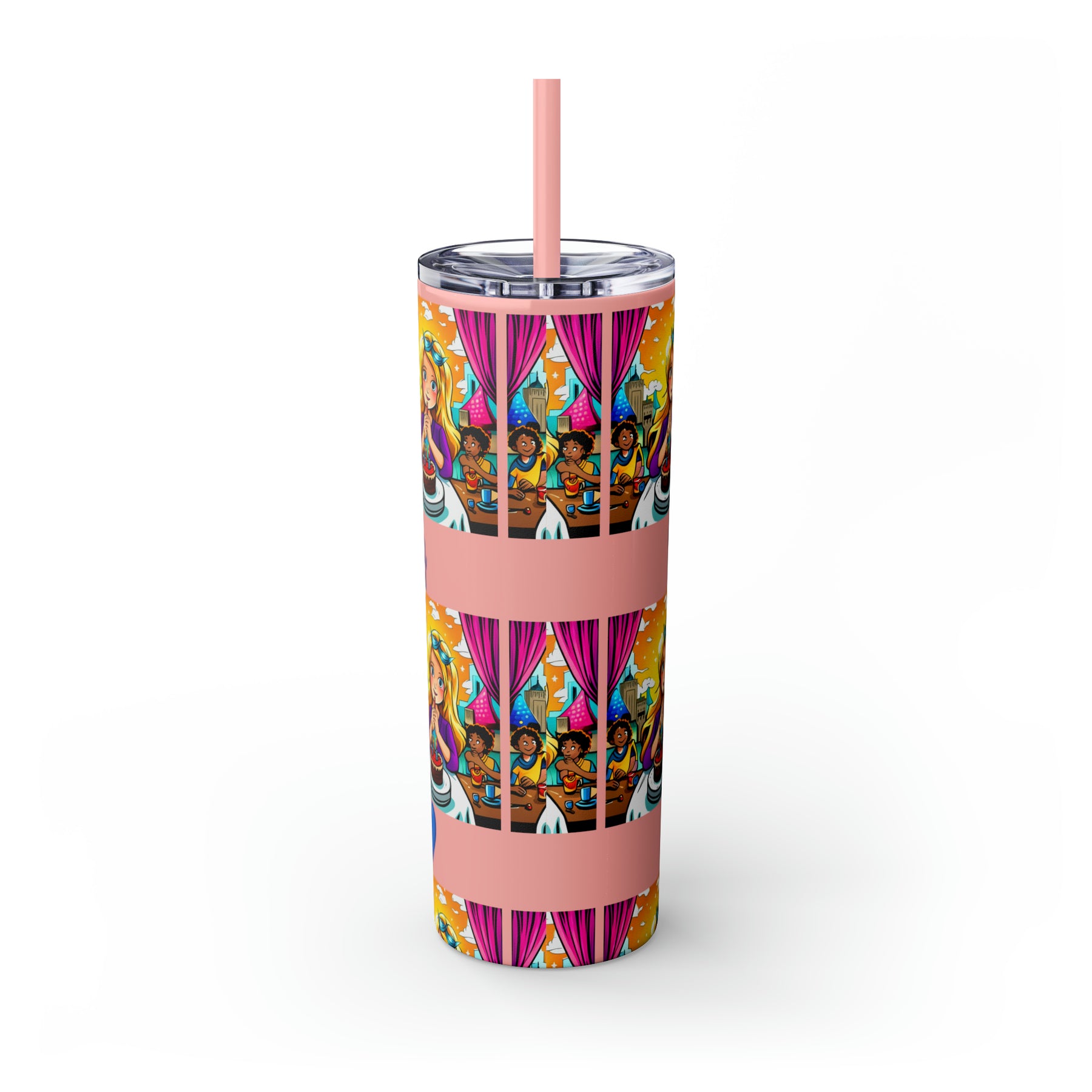 Stylish 20oz Birthday Skinny Tumbler with Straw – Celebrate in Sip-worthy Fashion!" - Ira World Art LLC