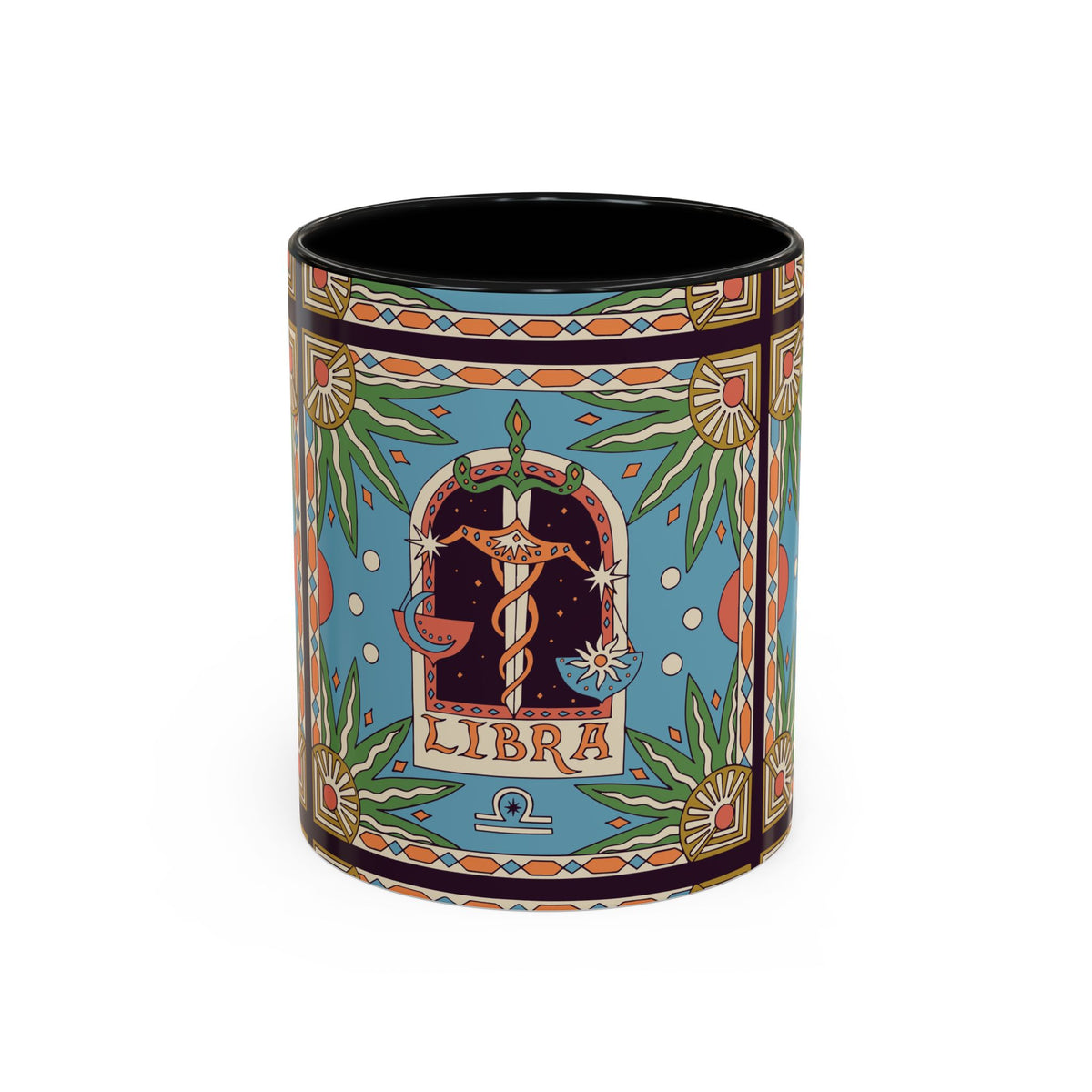 Custom Libra Coffee Mug, Colorful Ceramic 11oz & 15oz Zodiac Design - Ira World Art LLC
