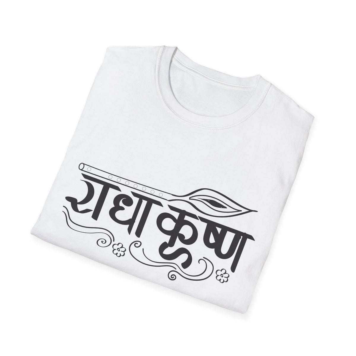 Radha Krishna Unisex T-Shirt, Hindu Deity Tee, Spiritual Printed Shirt, Yoga Apparel, Boho Top, Festival Clothing - Ira World Art LLC