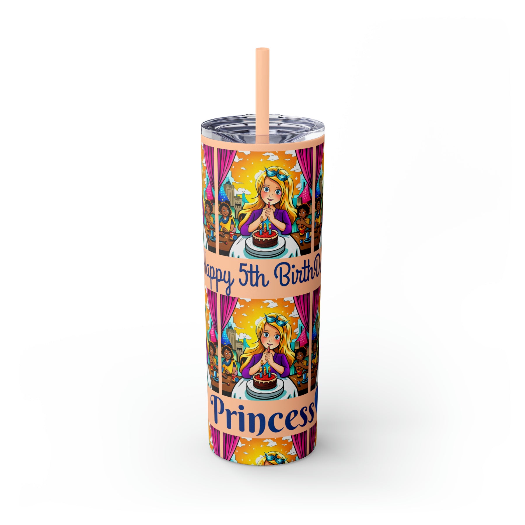 Stylish 20oz Birthday Skinny Tumbler with Straw – Celebrate in Sip-worthy Fashion!" - Ira World Art LLC