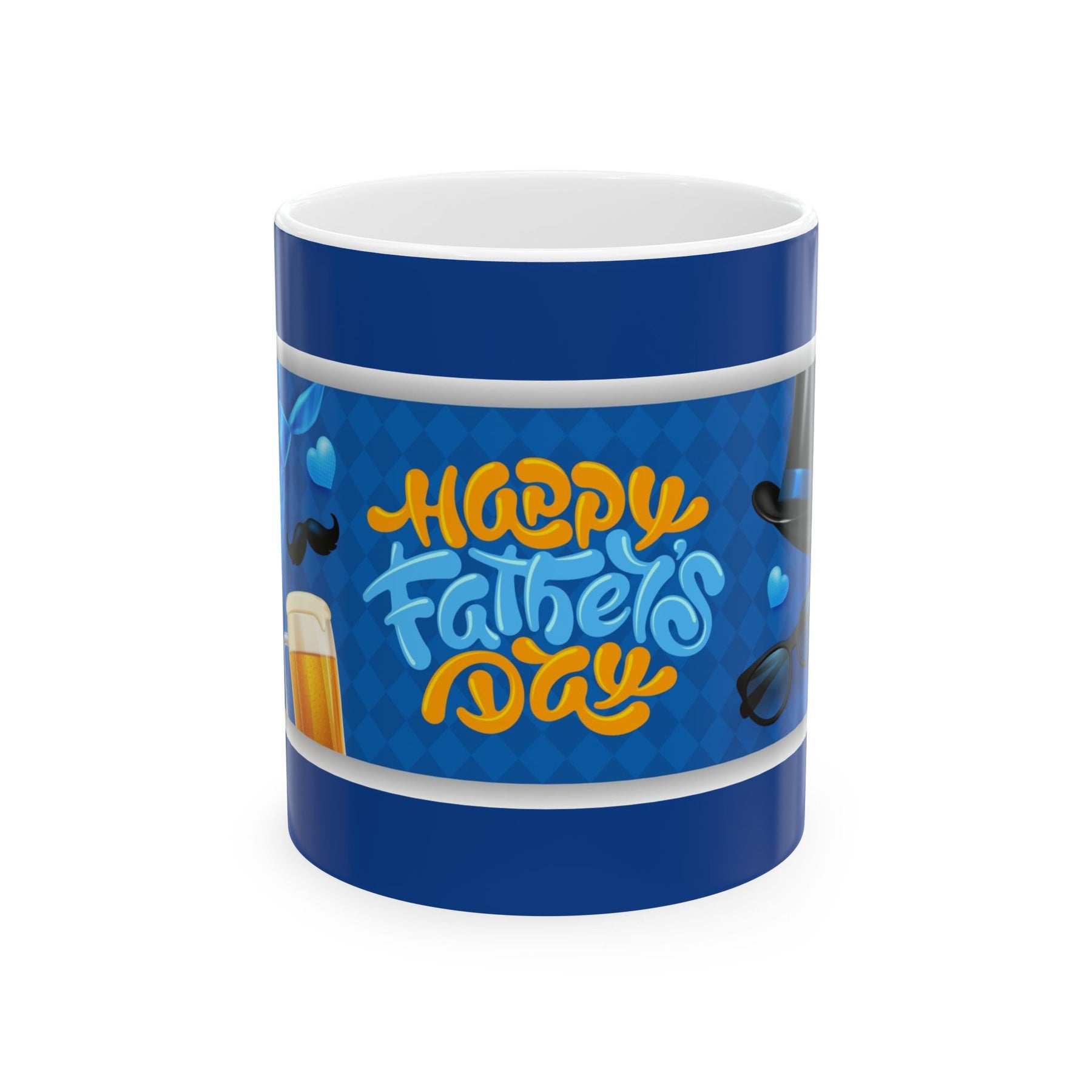 Blue Ceramic Coffee Mug for Dad, 15oz Gift for Father’s Day - Ira World Art LLC