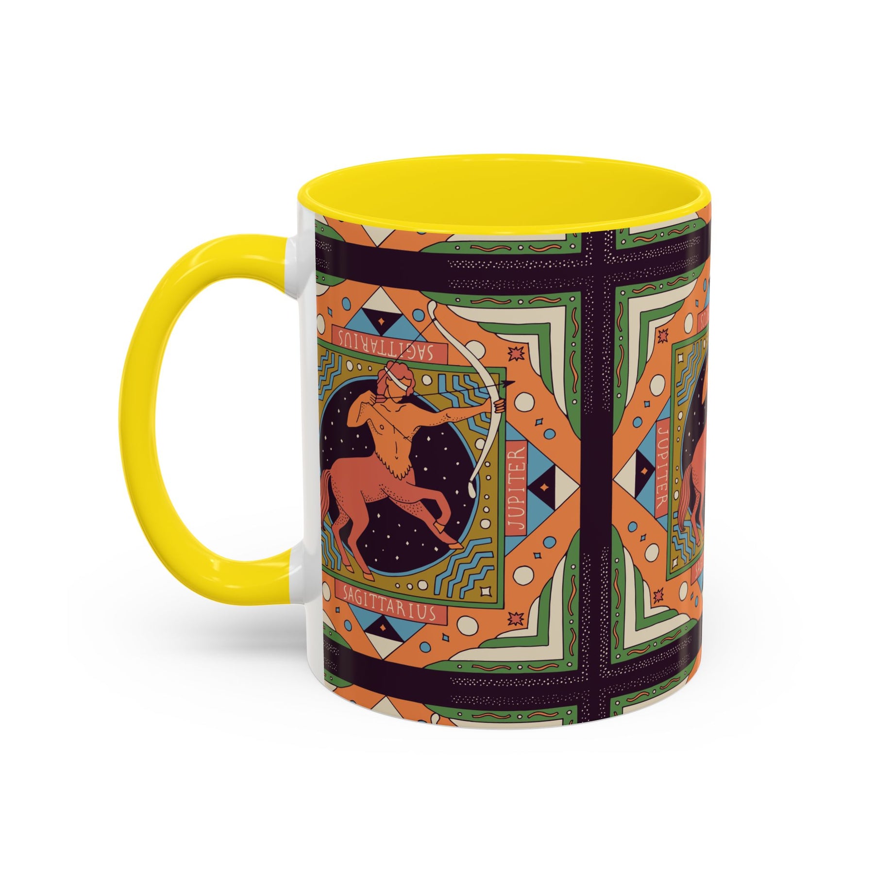 Sagittarius Custom Coffee Mug, Vibrant 11oz & 15oz Unique Printed Design - Ira World Art LLC