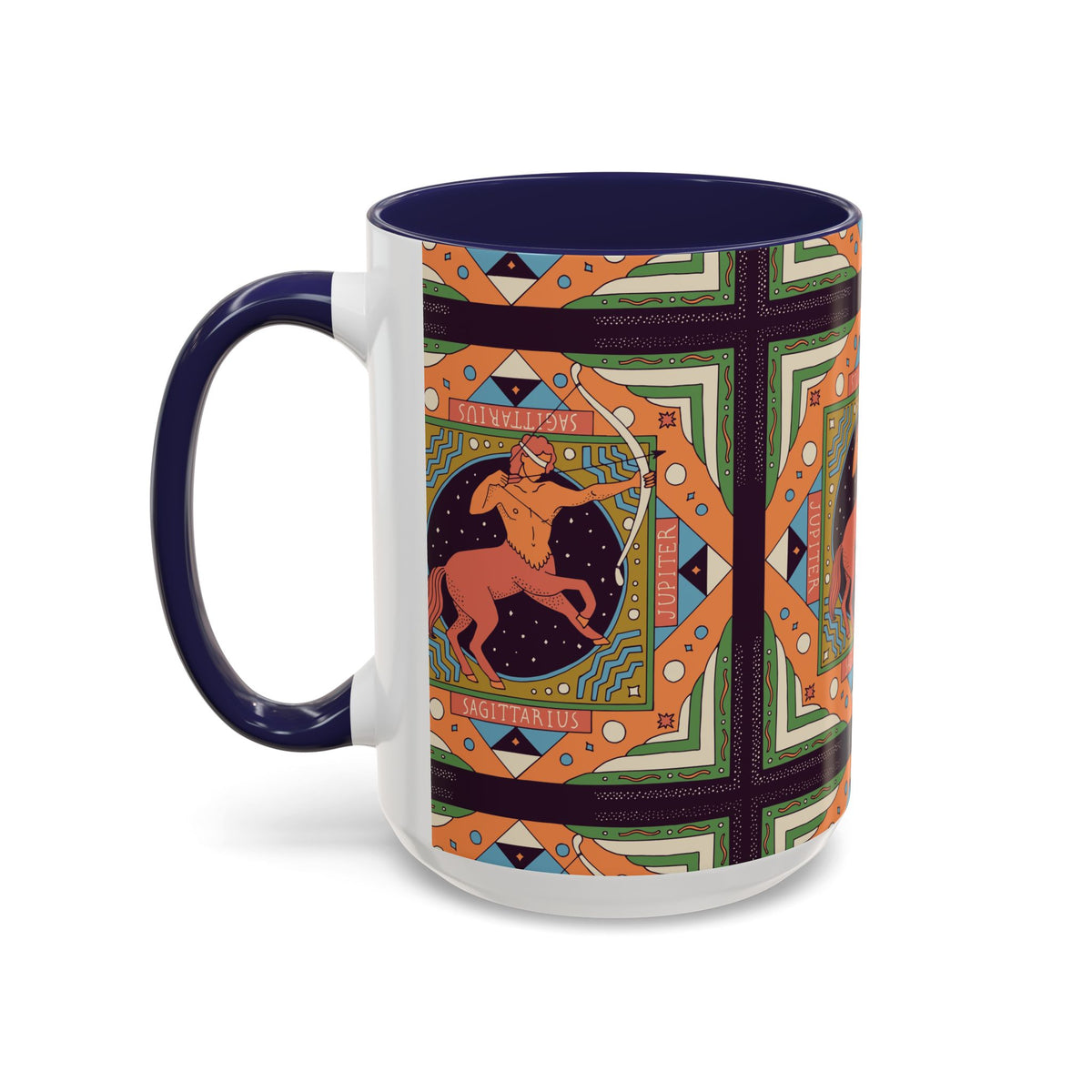Sagittarius Custom Coffee Mug, Vibrant 11oz & 15oz Unique Printed Design - Ira World Art LLC