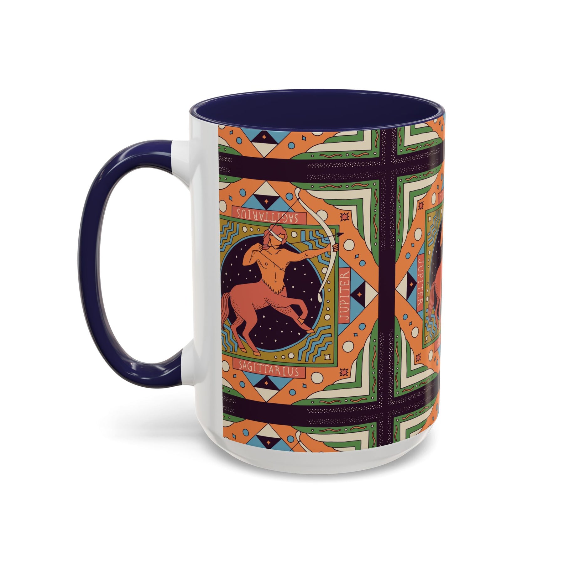 Sagittarius Custom Coffee Mug, Vibrant 11oz & 15oz Unique Printed Design - Ira World Art LLC