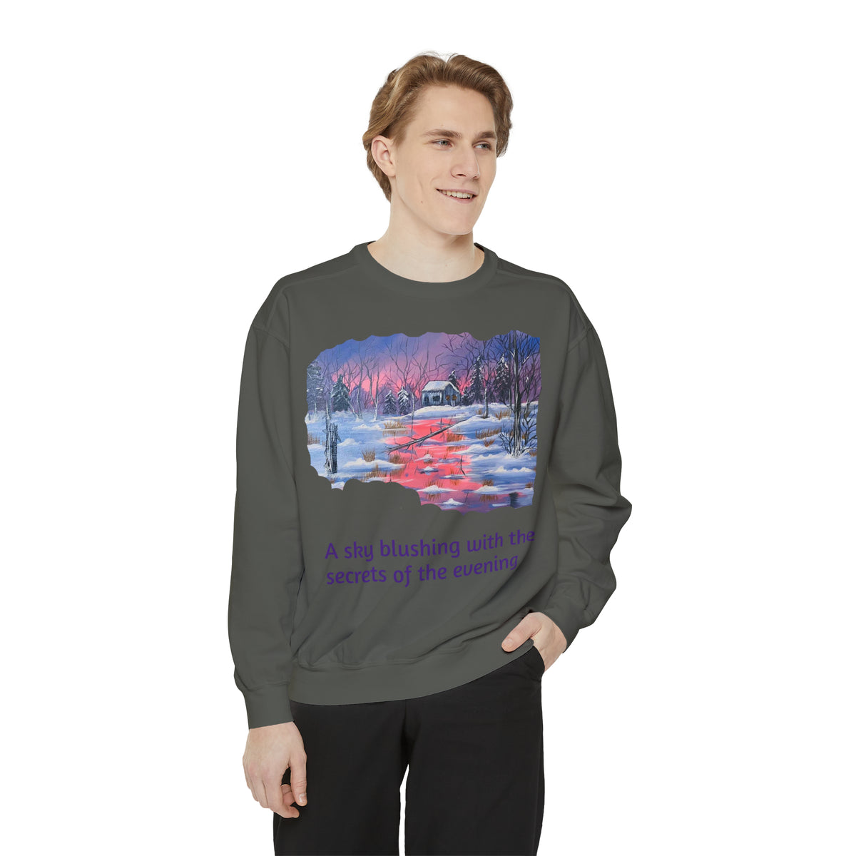 Unisex Garment-Dyed Sweatshirt - Ira World Art LLC