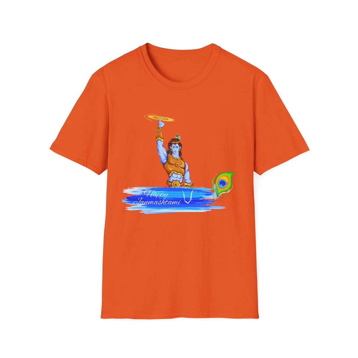 Krishna with Sudarshan Chakra Unisex T-Shirt, Hindu God Tee, Spirituality Shirt, Religious Apparel, Yoga Top - Ira World Art LLC
