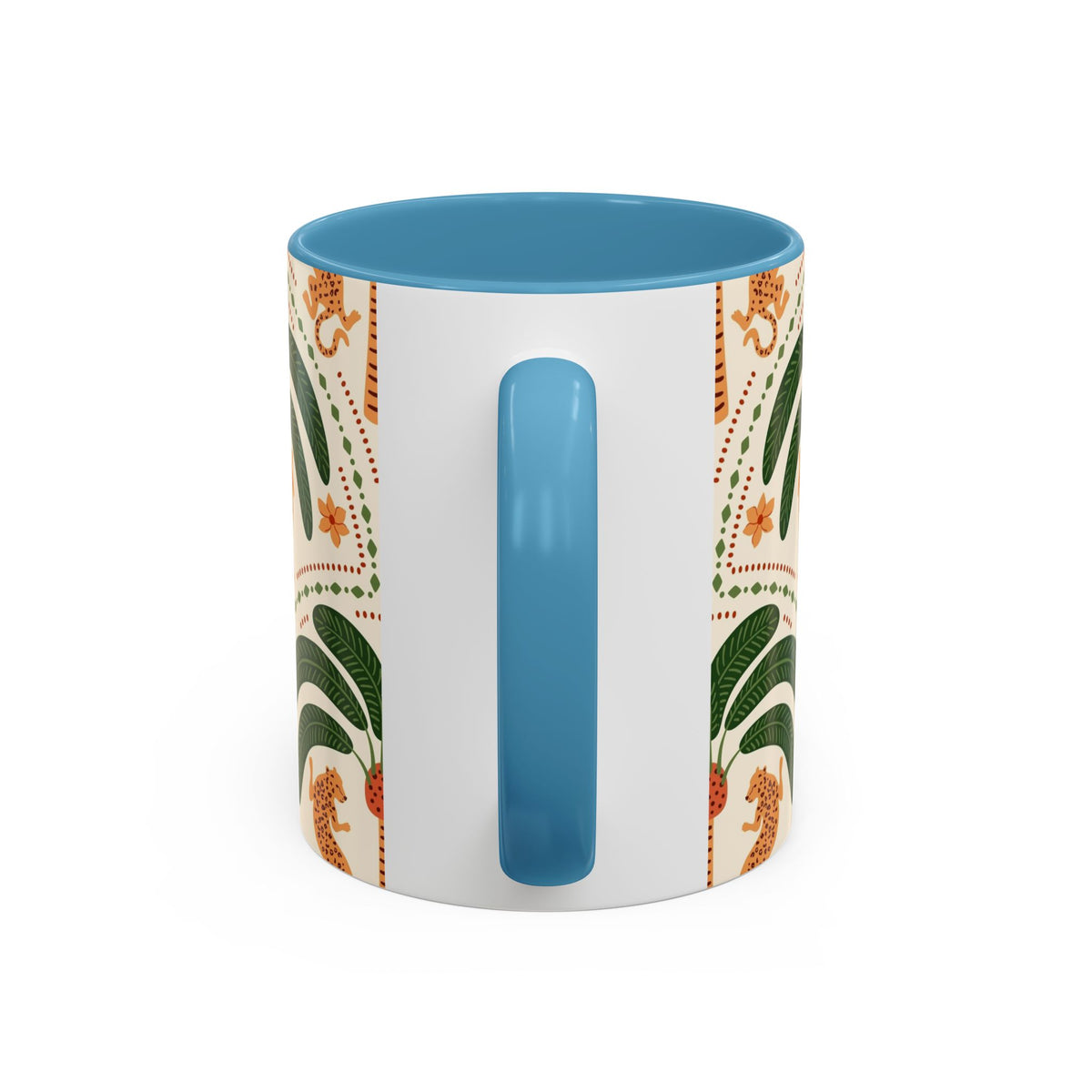 Tropical Ceramic Coffee Mug with Colorful Floral Design, 11oz & 15oz - Ira World Art LLC