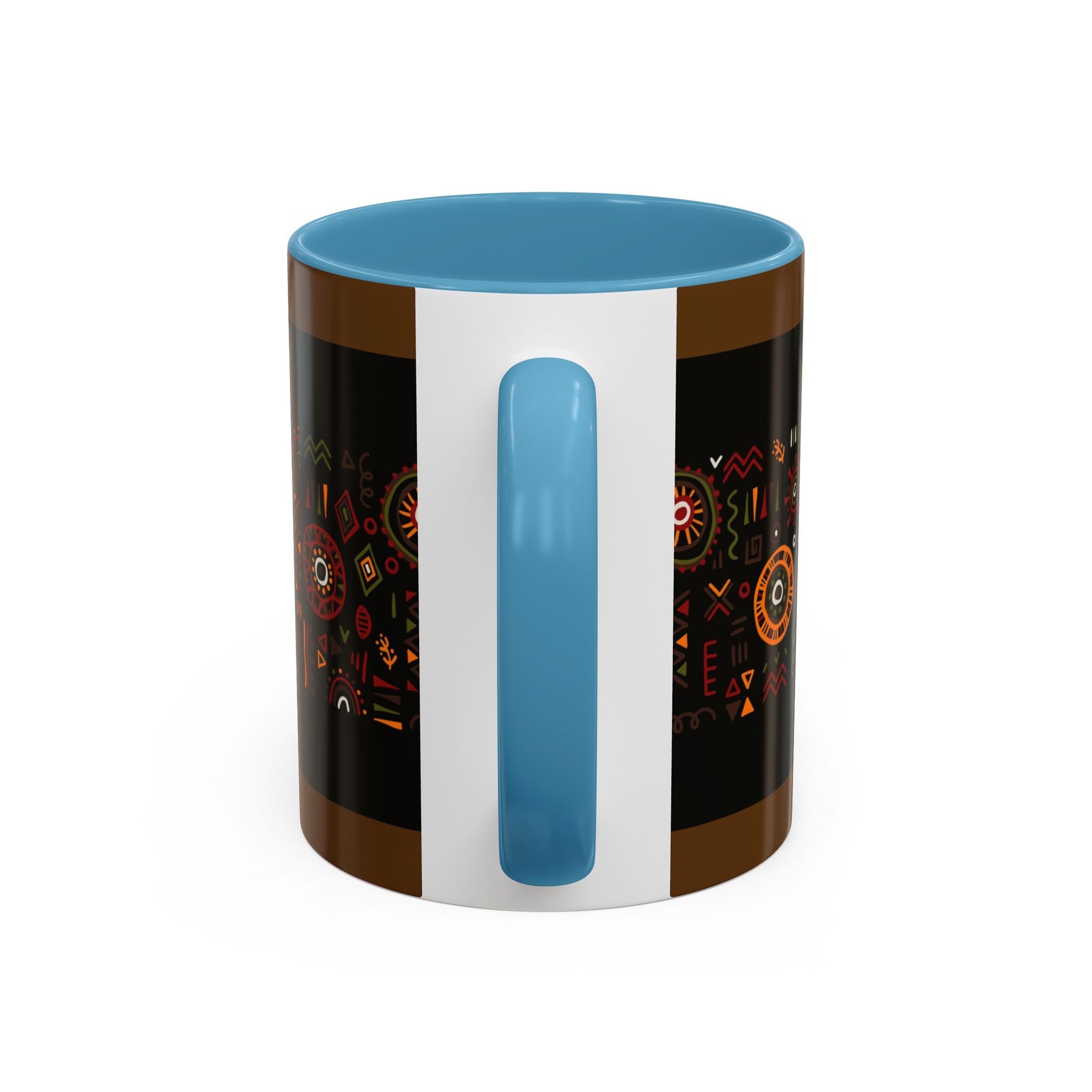 Tribal Ceramic Coffee Mug, Afrocentric Colorful Design, Custom 11oz & 15oz - Ira World Art LLC