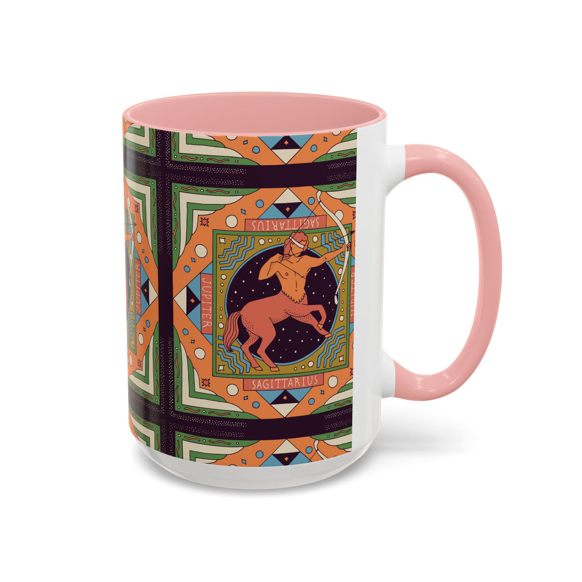 Sagittarius Custom Coffee Mug, Vibrant 11oz & 15oz Unique Printed Design - Ira World Art LLC
