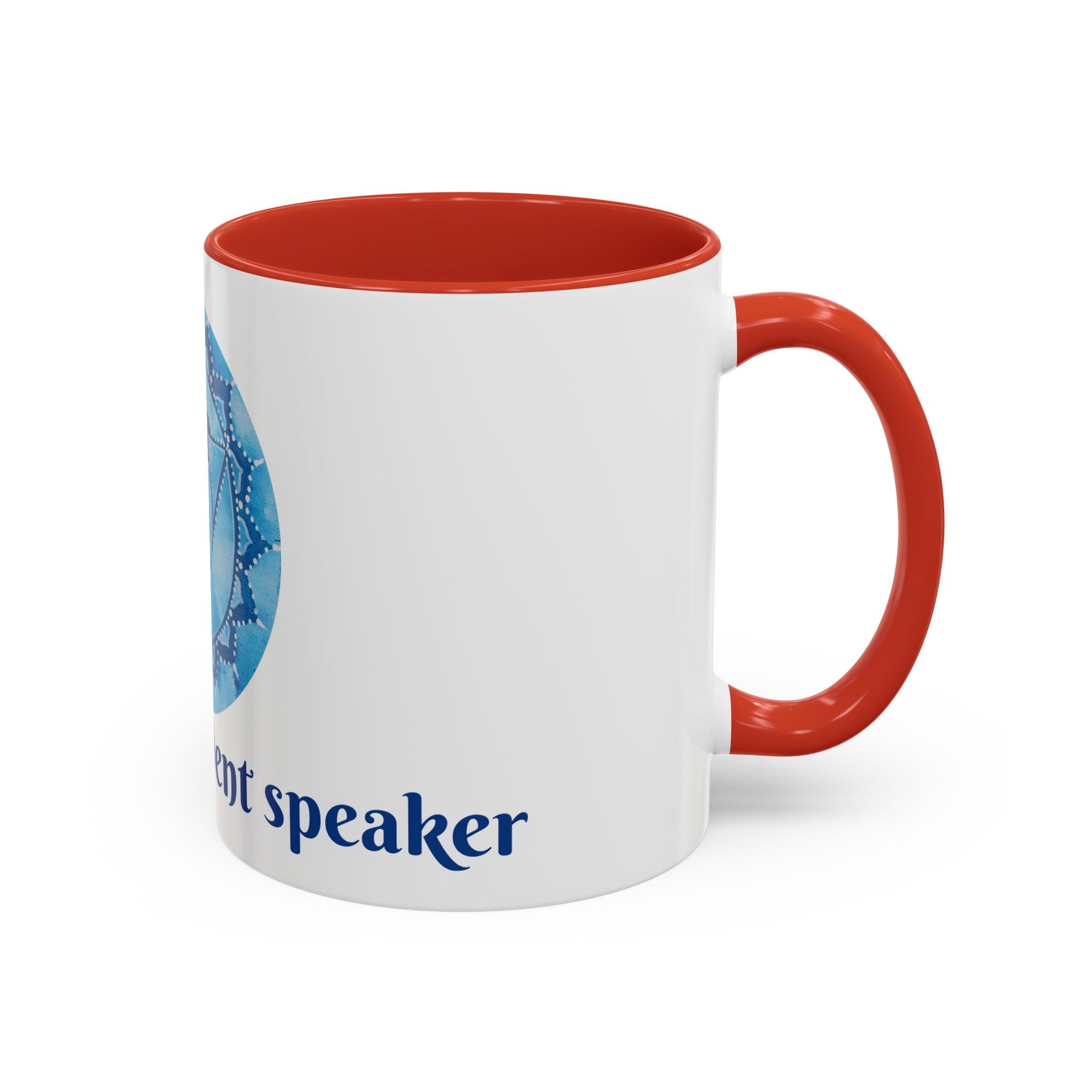 Throat Chakra 11oz Ceramic Coffee Mug with Aesthetic Art Design, Tea Cup - Ira World Art LLC