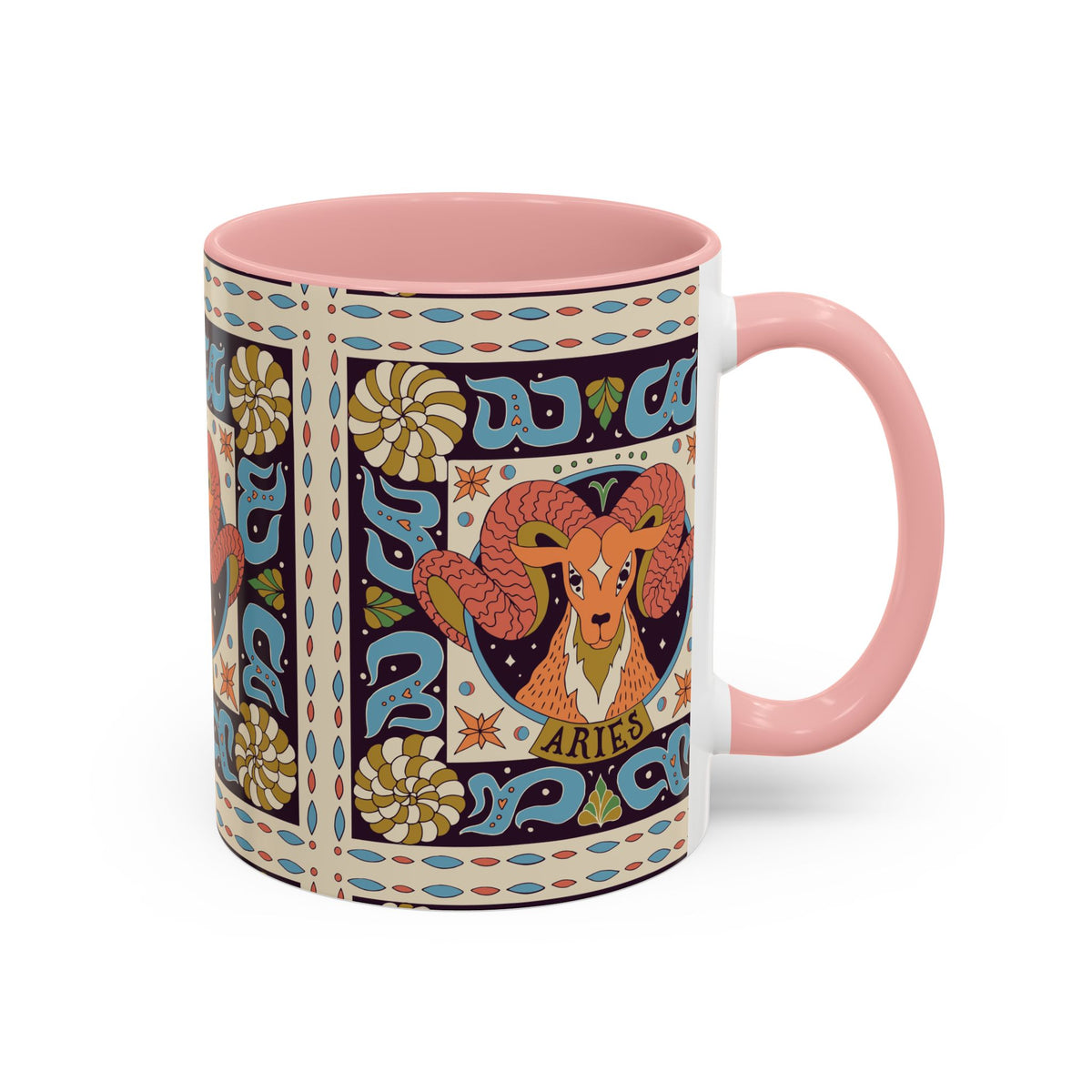Colorful Capricorn Coffee Mug, Custom Ceramic 11oz & 15oz Zodiac Design - Ira World Art LLC