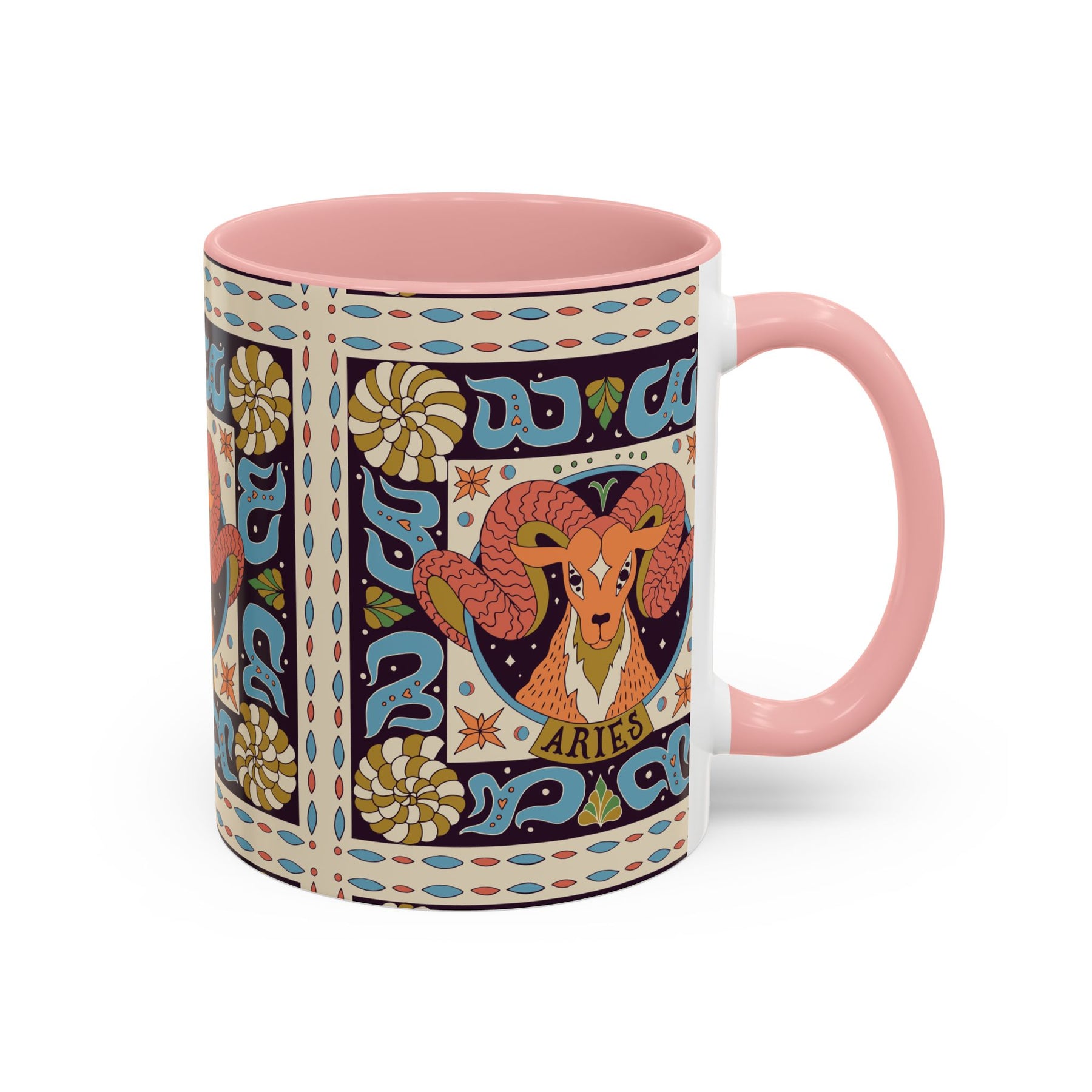 Colorful Capricorn Coffee Mug, Custom Ceramic 11oz & 15oz Zodiac Design - Ira World Art LLC
