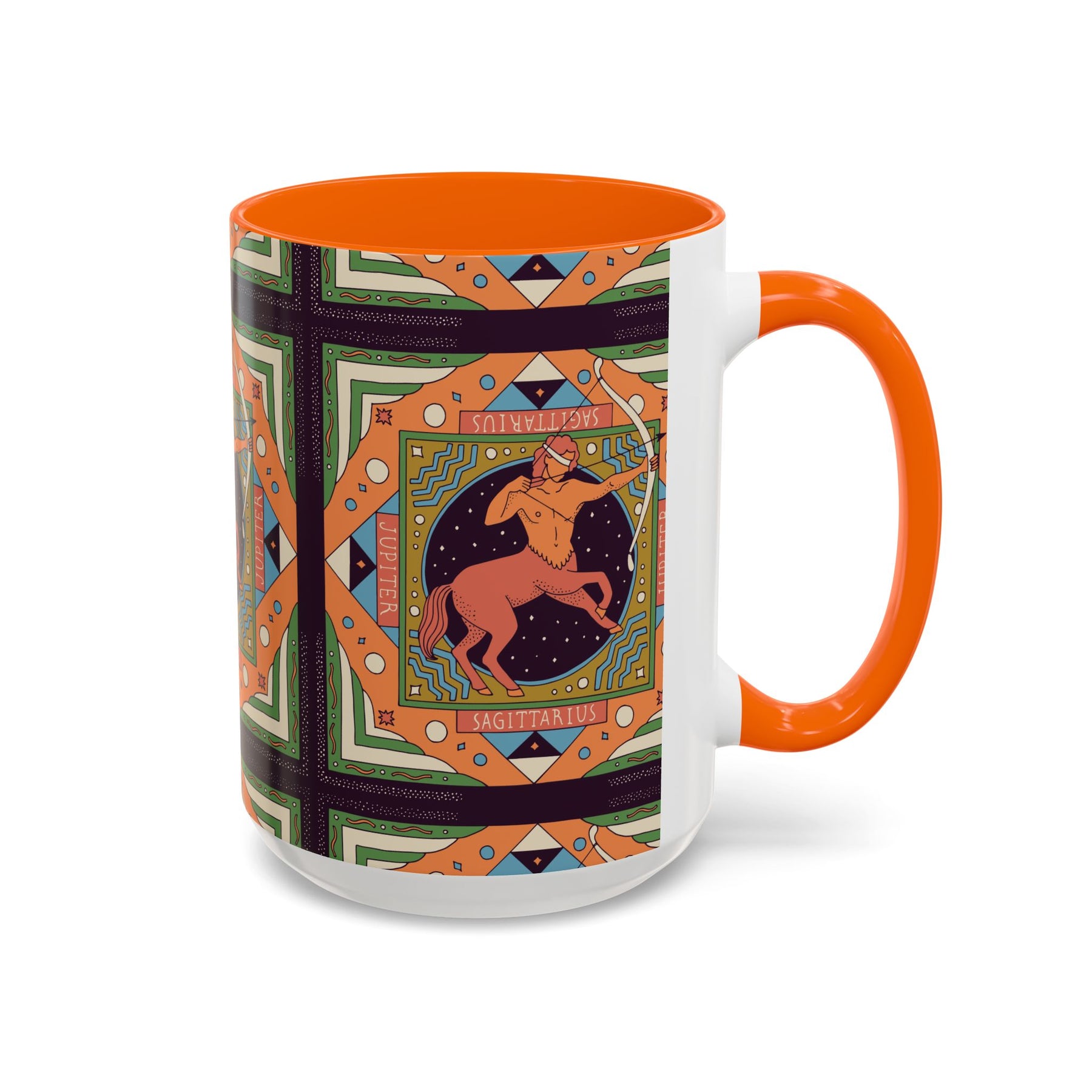 Sagittarius Custom Coffee Mug, Vibrant 11oz & 15oz Unique Printed Design - Ira World Art LLC