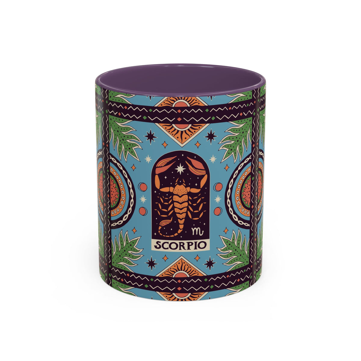 Colorful Scorpio Zodiac Ceramic Mug, Custom 11oz & 15oz Coffee Cup Design - Ira World Art LLC