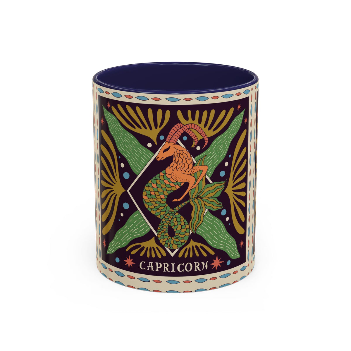 Colorful Capricorn Mug, Custom Ceramic Coffee Cup 11oz & 15oz Zodiac Design - Ira World Art LLC