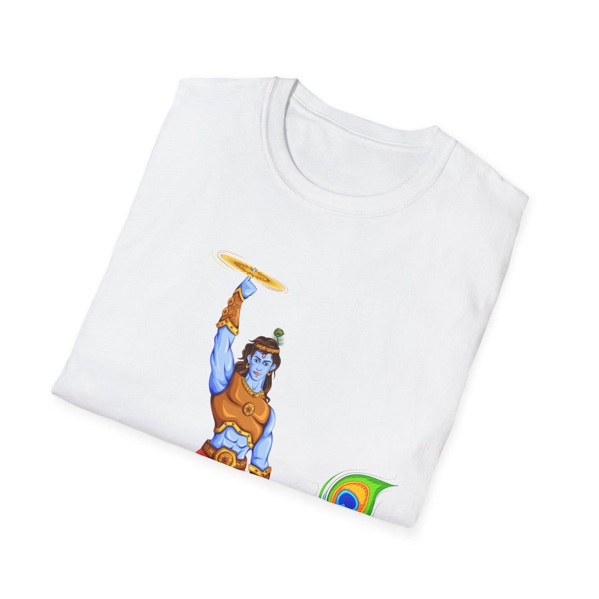Krishna with Sudarshan Chakra Unisex T-Shirt, Hindu God Tee, Spirituality Shirt, Religious Apparel, Yoga Top - Ira World Art LLC