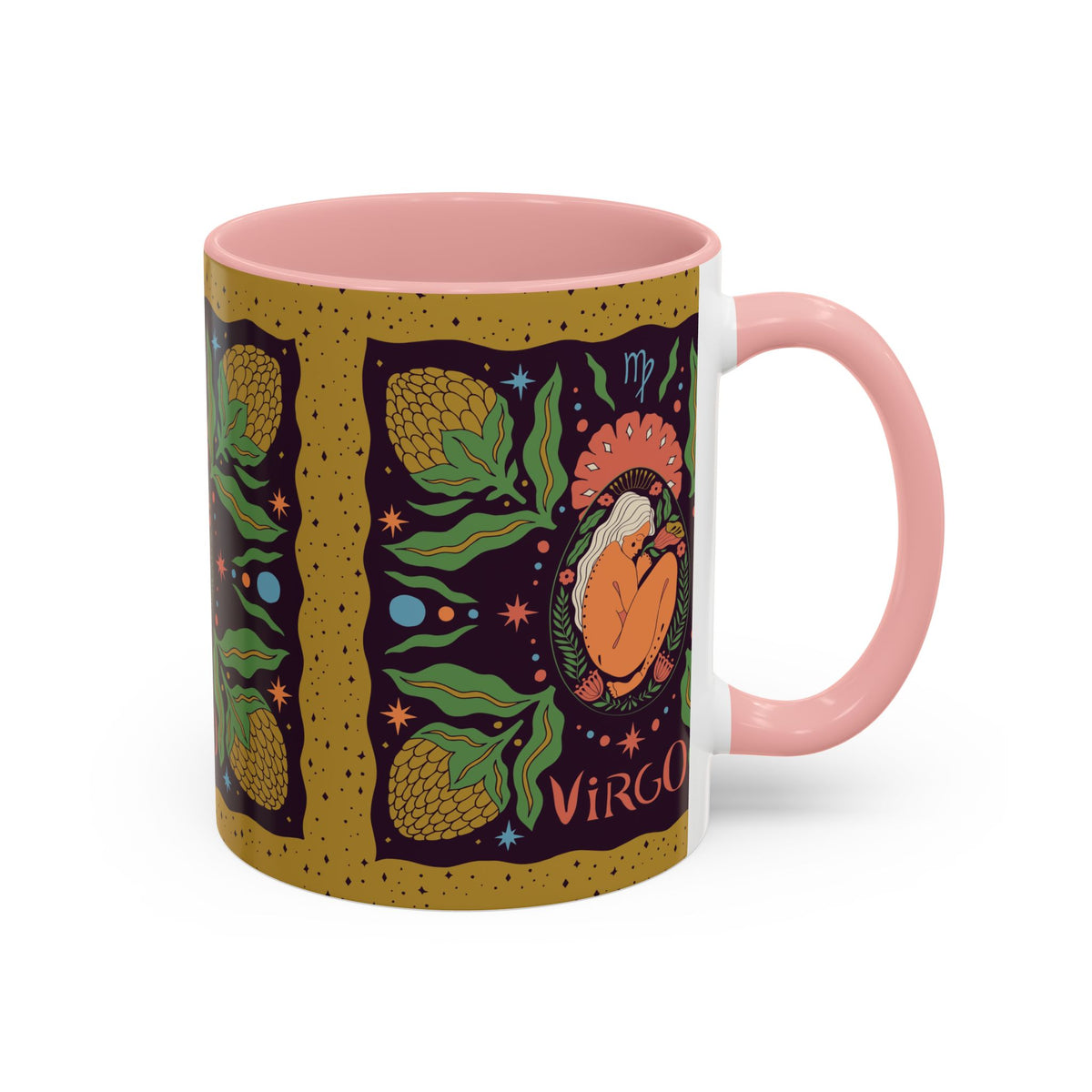 Virgo Zodiac Custom Coffee Mug, Colorful Ceramic 11oz and 15oz Design - Ira World Art LLC