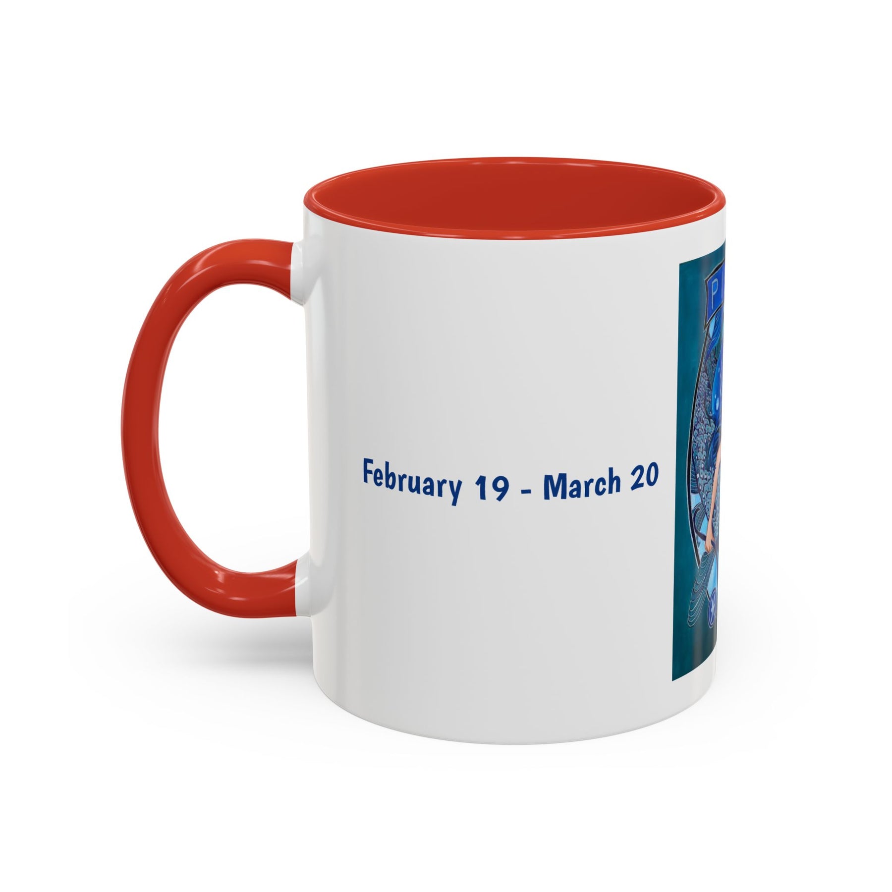Pisces Zodiac Mug, Colorful Ceramic Fish Mug Design, Cute 11oz Cup - Ira World Art LLC