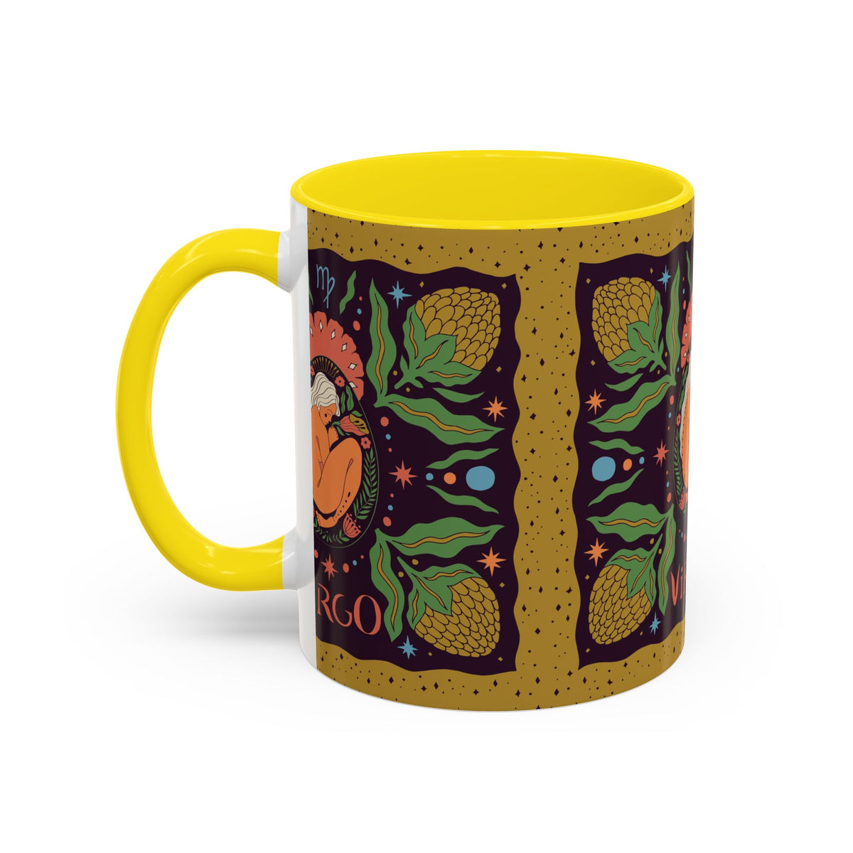 Virgo Zodiac Custom Coffee Mug, Colorful Ceramic 11oz and 15oz Design - Ira World Art LLC