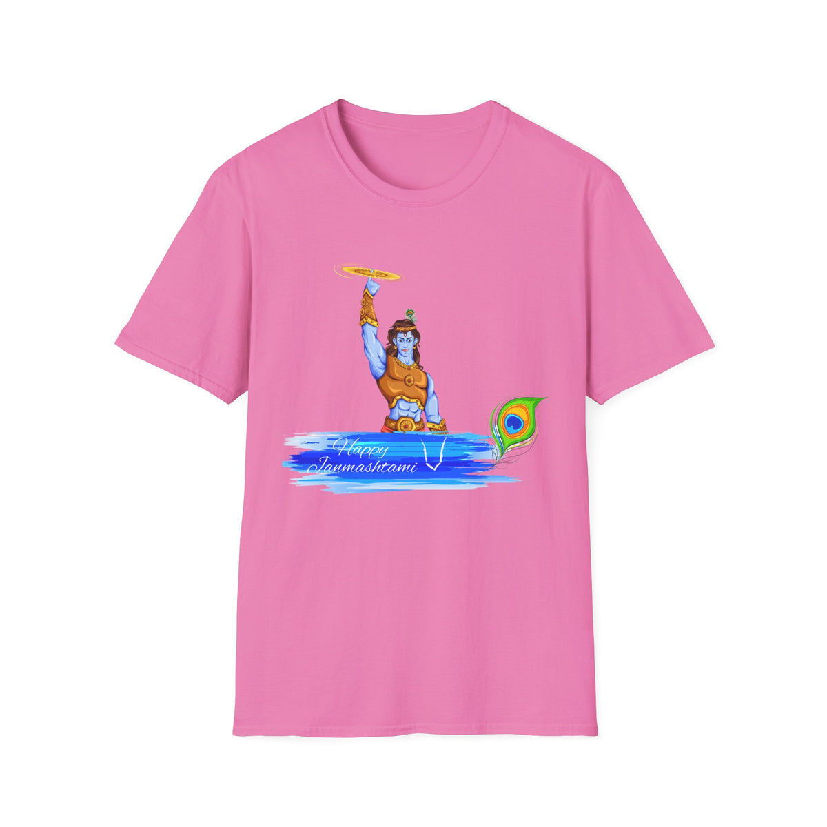 Krishna with Sudarshan Chakra Unisex T-Shirt, Hindu God Tee, Spirituality Shirt, Religious Apparel, Yoga Top - Ira World Art LLC