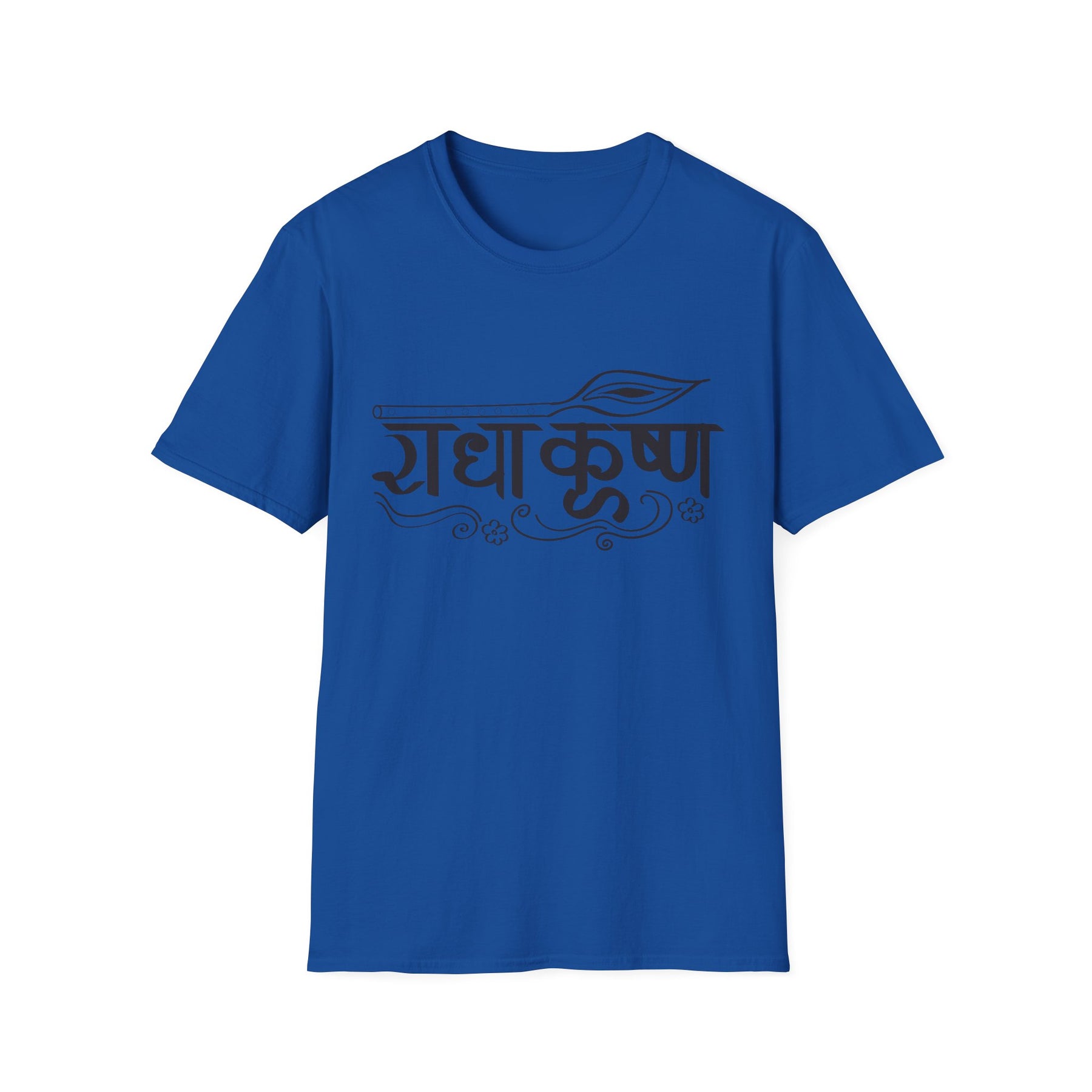Radha Krishna Unisex T-Shirt, Hindu Deity Tee, Spiritual Printed Shirt, Yoga Apparel, Boho Top, Festival Clothing - Ira World Art LLC