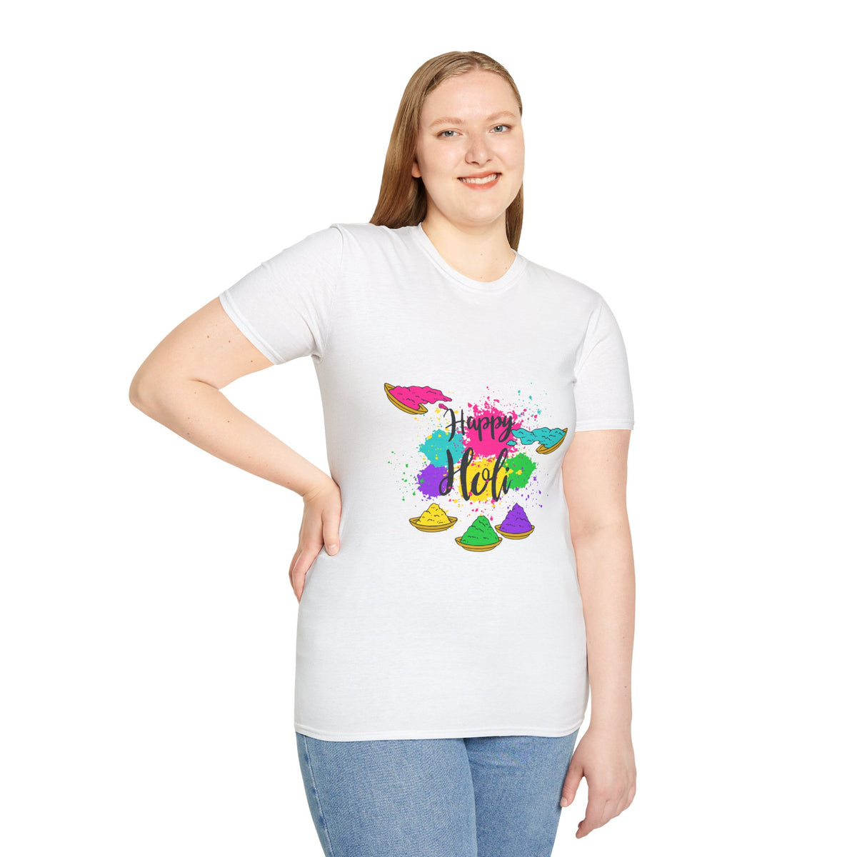Holi Festival T‑Shirt – "Happy Holi" Color Powder Celebration Tee - Ira World Art LLC