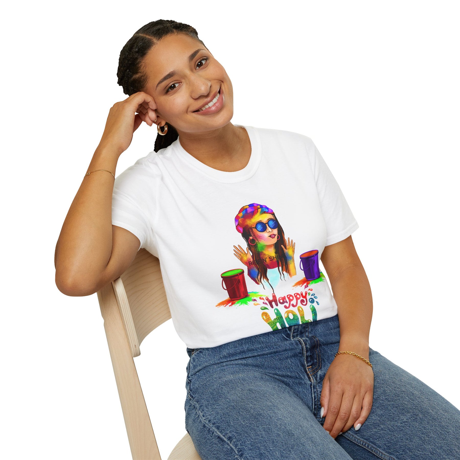 Holi Celebration T-Shirt — "Happy Holi" Colorful Powder Festival Tee - Ira World Art LLC