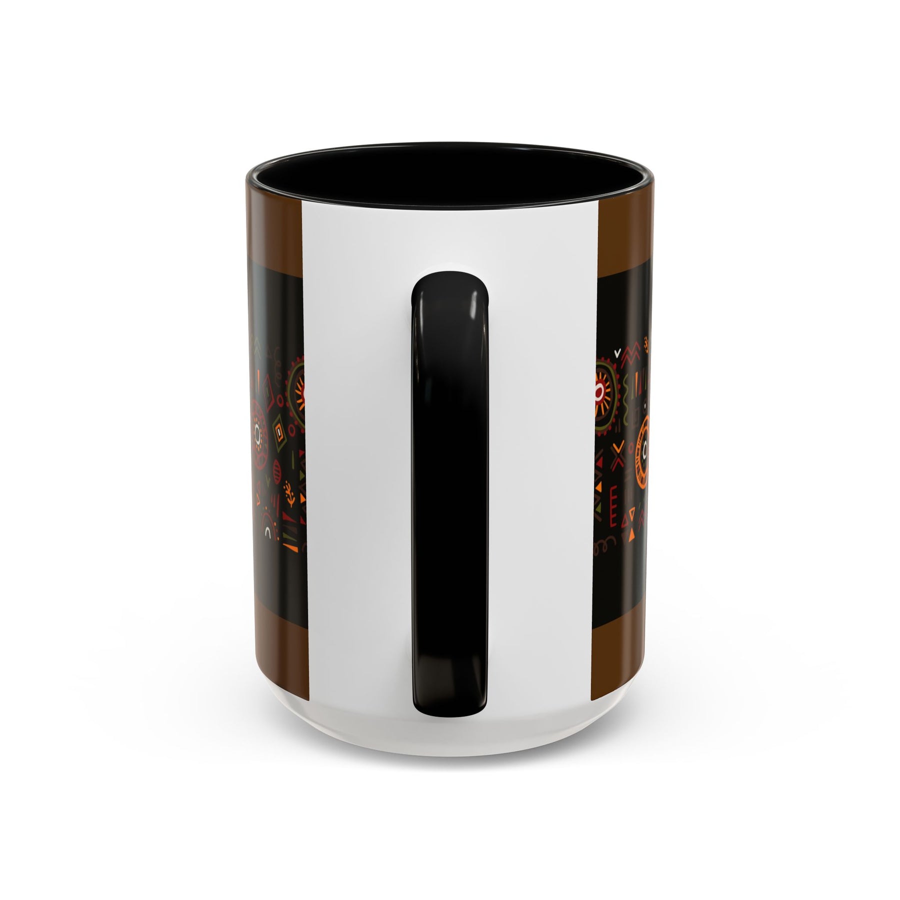 Tribal Ceramic Coffee Mug, Afrocentric Colorful Design, Custom 11oz & 15oz - Ira World Art LLC