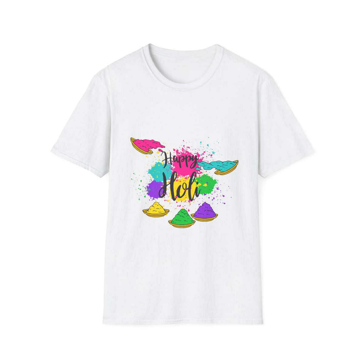 Holi Festival T‑Shirt – "Happy Holi" Color Powder Celebration Tee - Ira World Art LLC