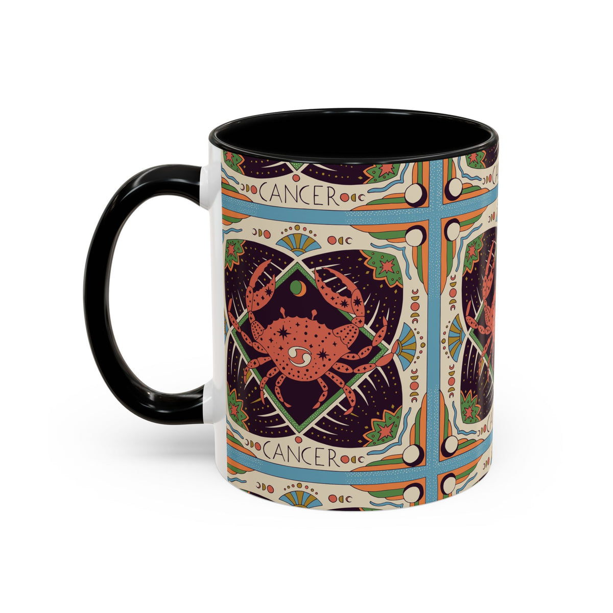Colorful Capricorn Ceramic Mug, Custom 11oz & 15oz Zodiac Coffee Cup - Ira World Art LLC