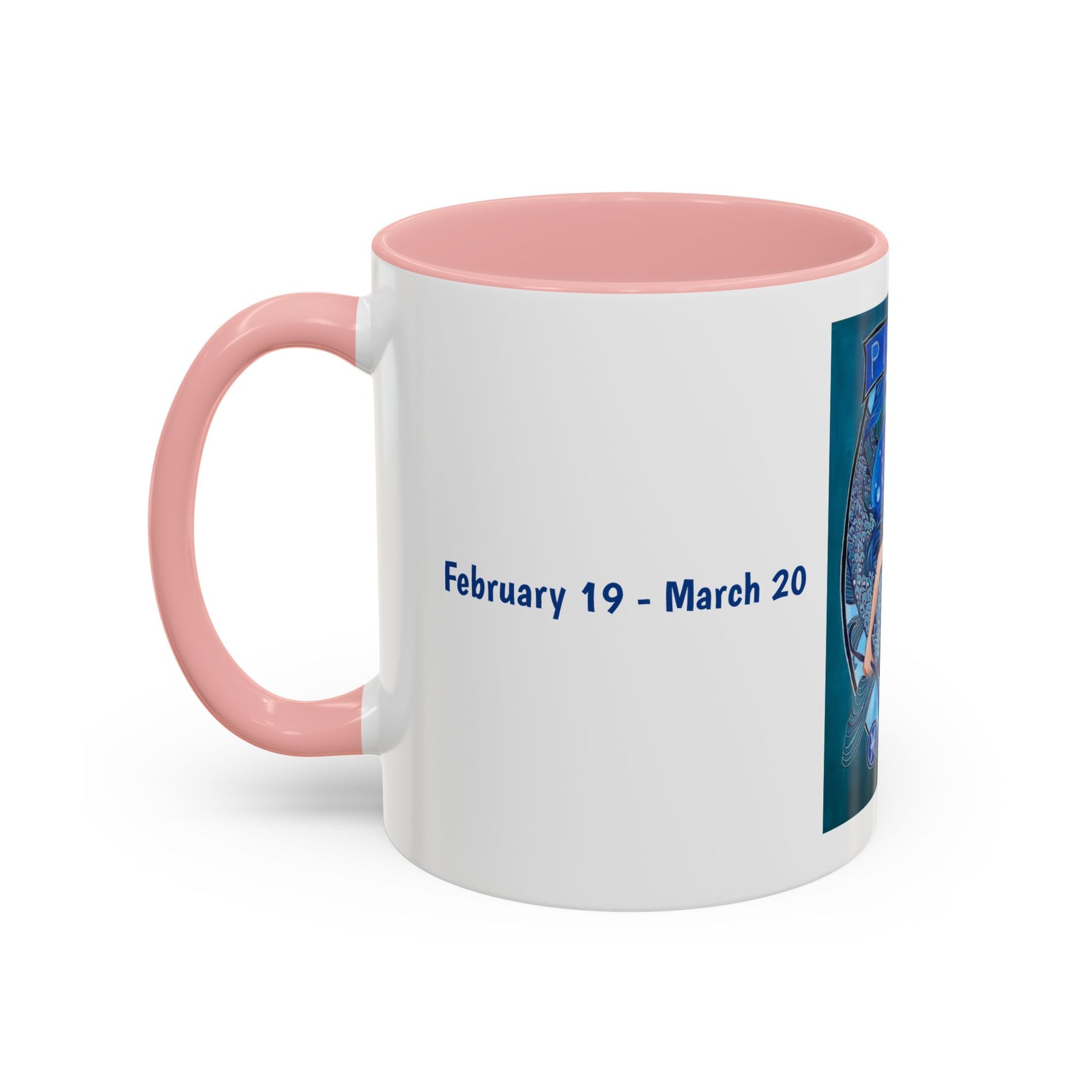 Pisces Zodiac Mug, Colorful Ceramic Fish Mug Design, Cute 11oz Cup - Ira World Art LLC