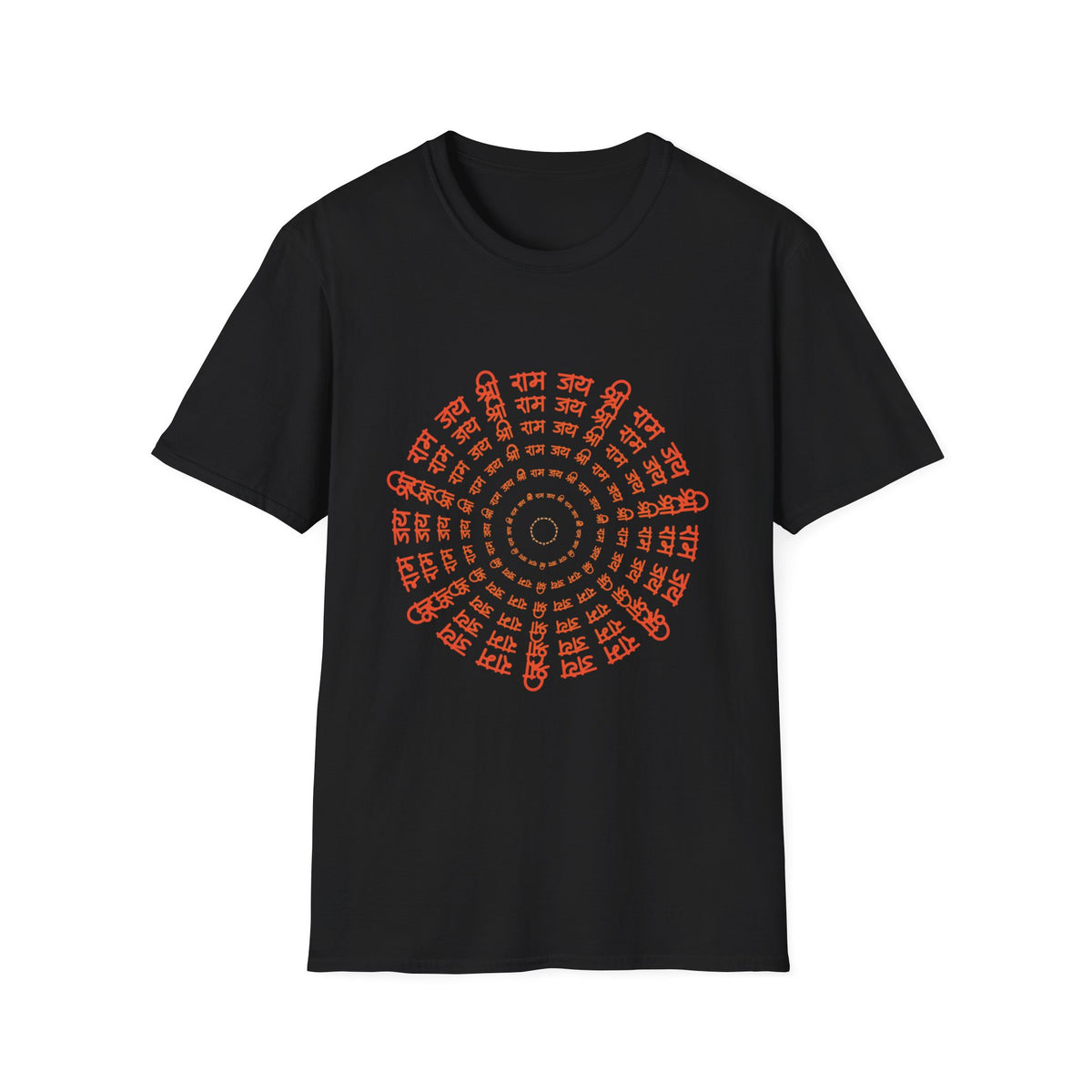 Ram Mantra Unisex Softstyle T-Shirt - Spiritual Mantra Text Tee, Yoga Meditation Shirt, Positive Vibes Graphic Tee, Sanskrit Om Symbol Tee, - Ira World Art LLC