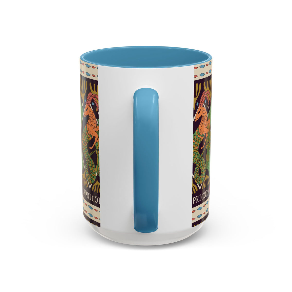 Colorful Capricorn Mug, Custom Ceramic Coffee Cup 11oz & 15oz Zodiac Design - Ira World Art LLC