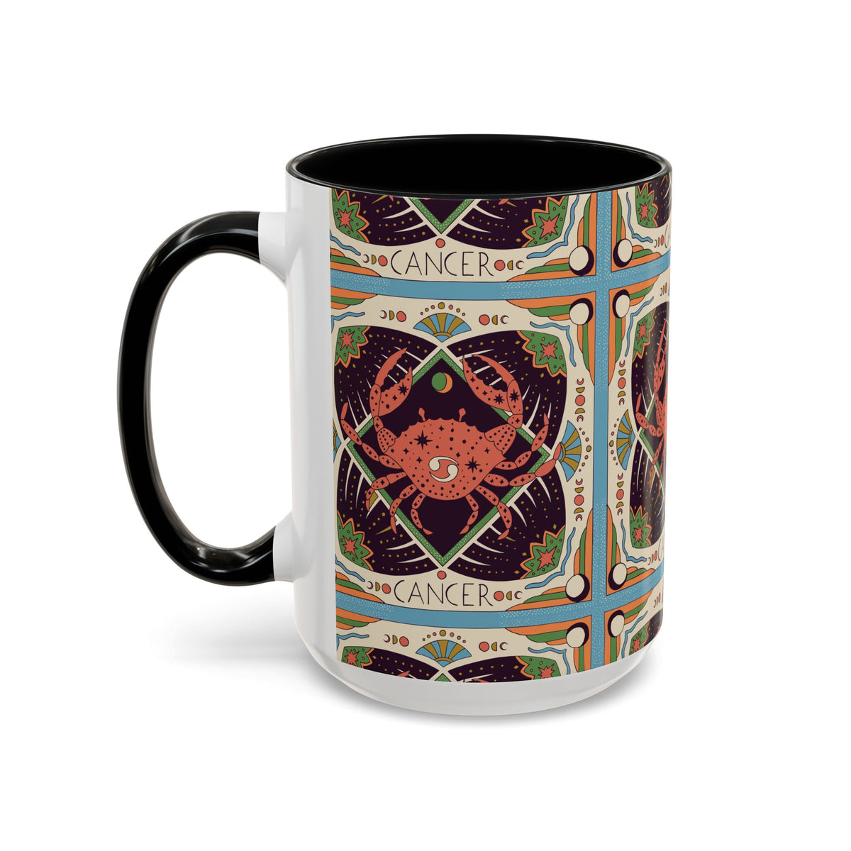 Colorful Capricorn Ceramic Mug, Custom 11oz & 15oz Zodiac Coffee Cup - Ira World Art LLC