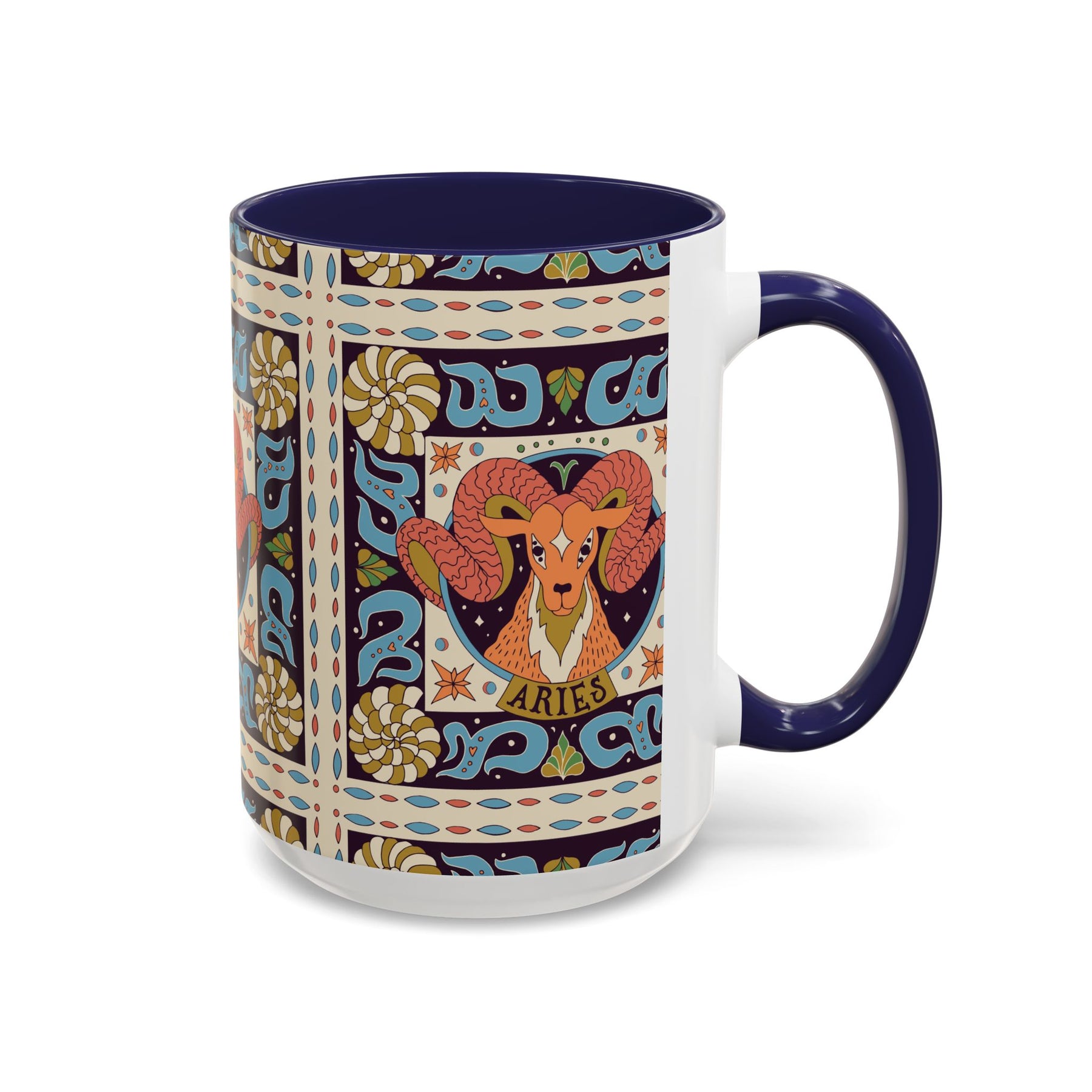 Colorful Capricorn Coffee Mug, Custom Ceramic 11oz & 15oz Zodiac Design - Ira World Art LLC